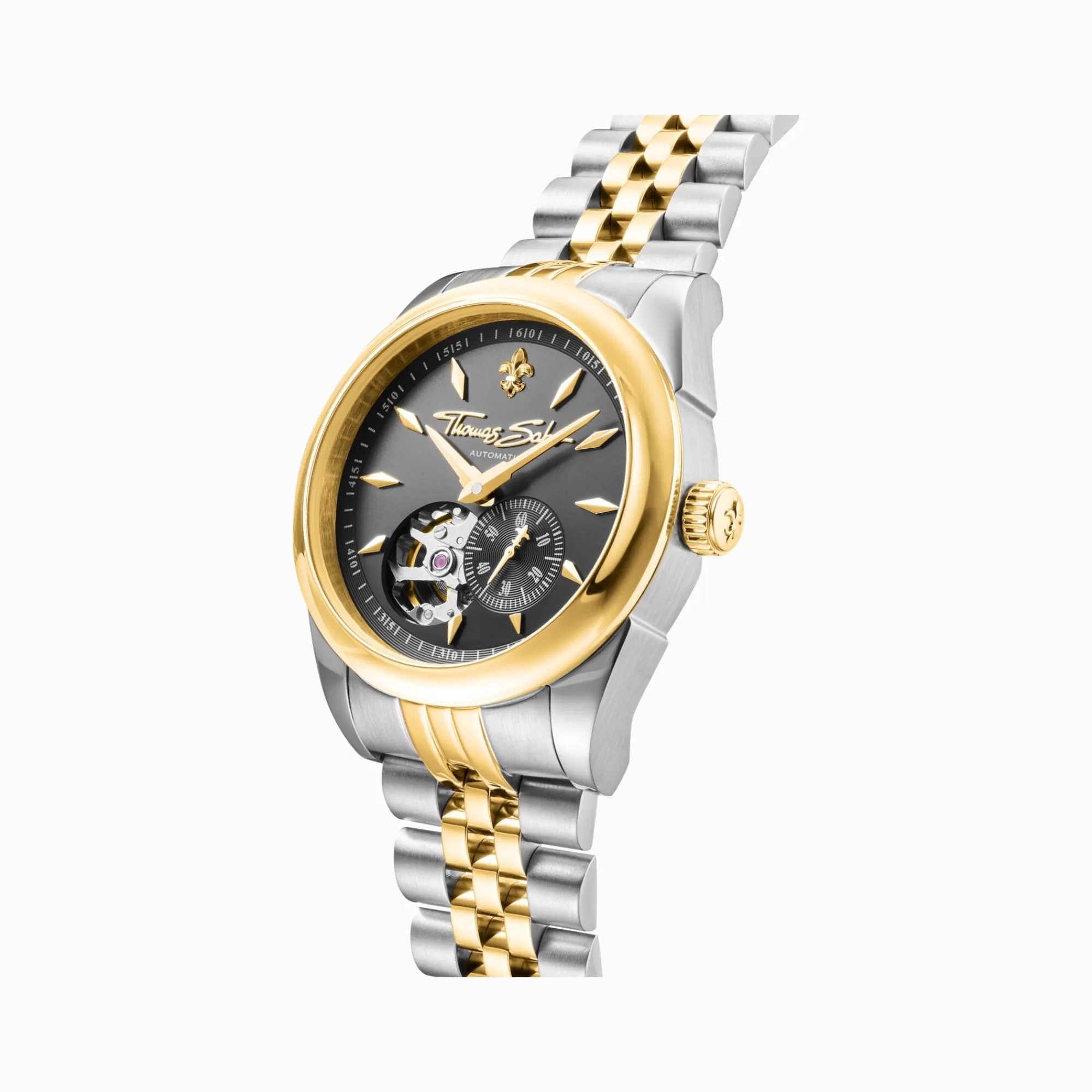 THOMAS SABO Bicolour automatic watch with 36 mm and lilies emblem-Women Watches | Ladies' Watches