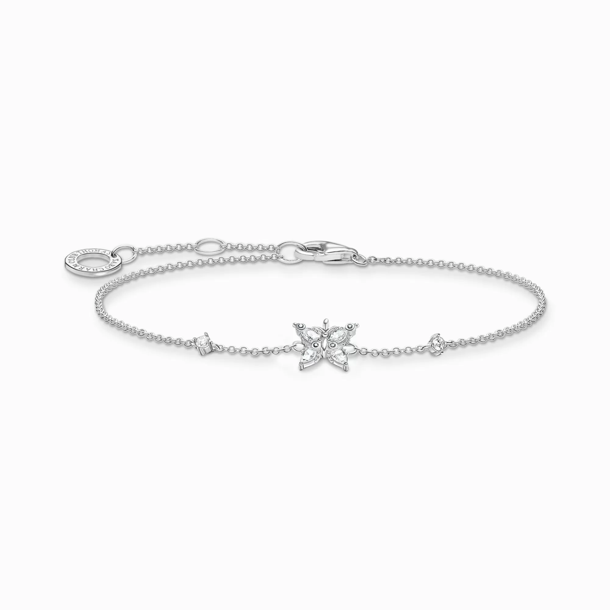 THOMAS SABO Bracelet butterfly white stones-Women Bracelets