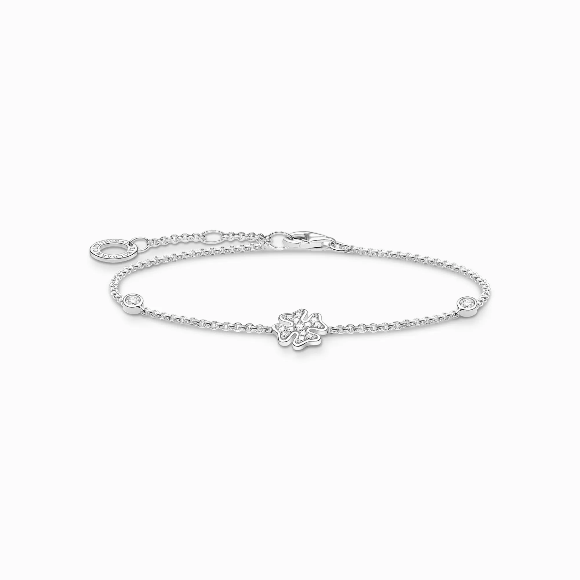 THOMAS SABO Bracelet cloverleaf with stones silver-Women Bracelets