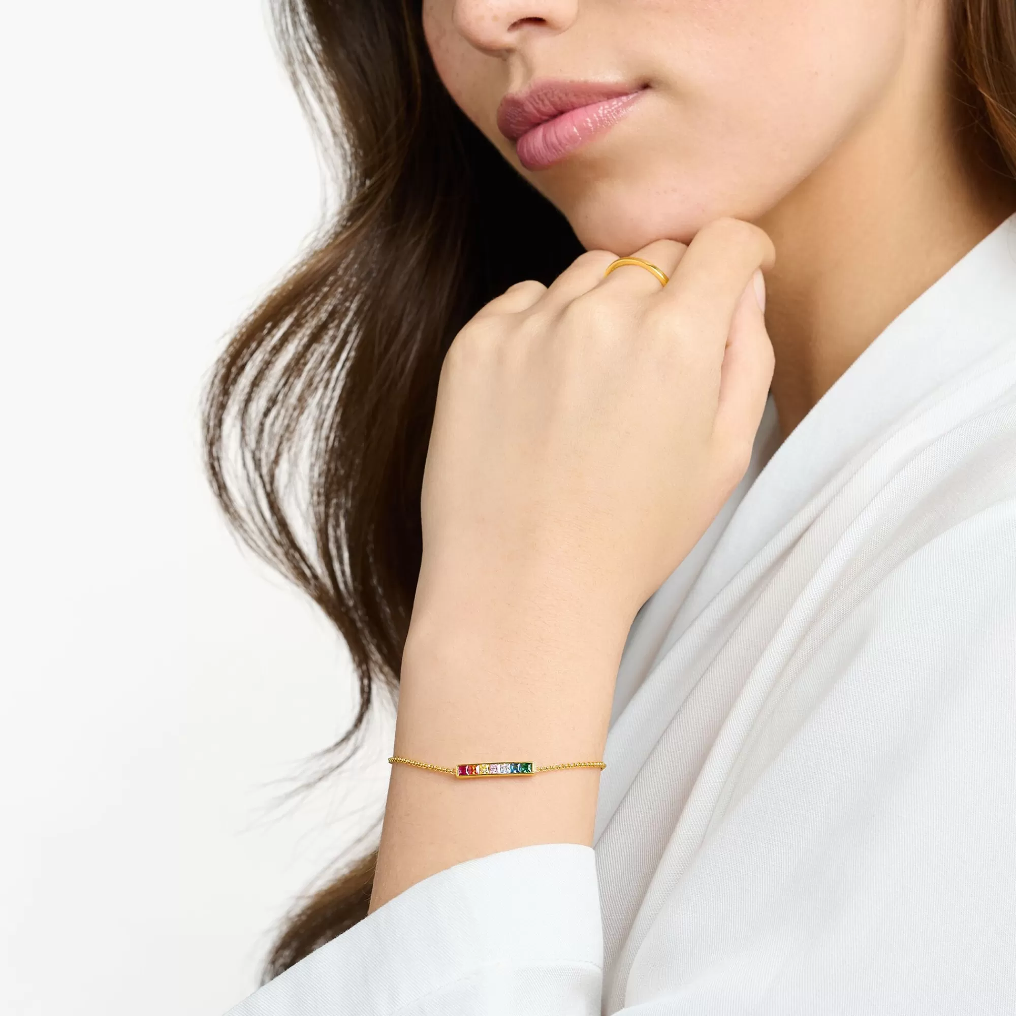 THOMAS SABO Bracelet colourful stones gold-Women Bracelets