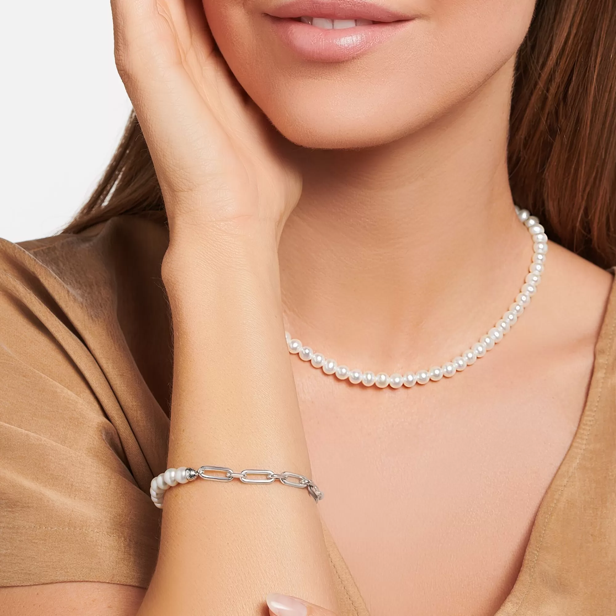 THOMAS SABO Bracelet links and pearls silver-Women Bracelets | Bracelets