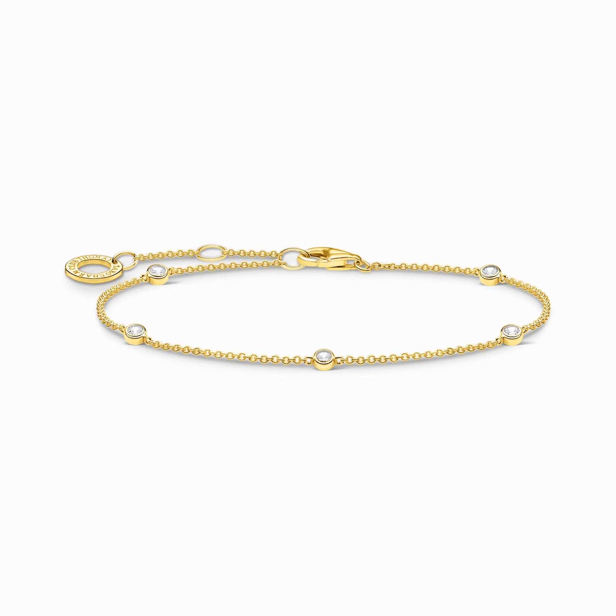 THOMAS SABO Bracelet white stones gold-Women Bracelets | 18-Carat Gold-Plating - 925 Silver