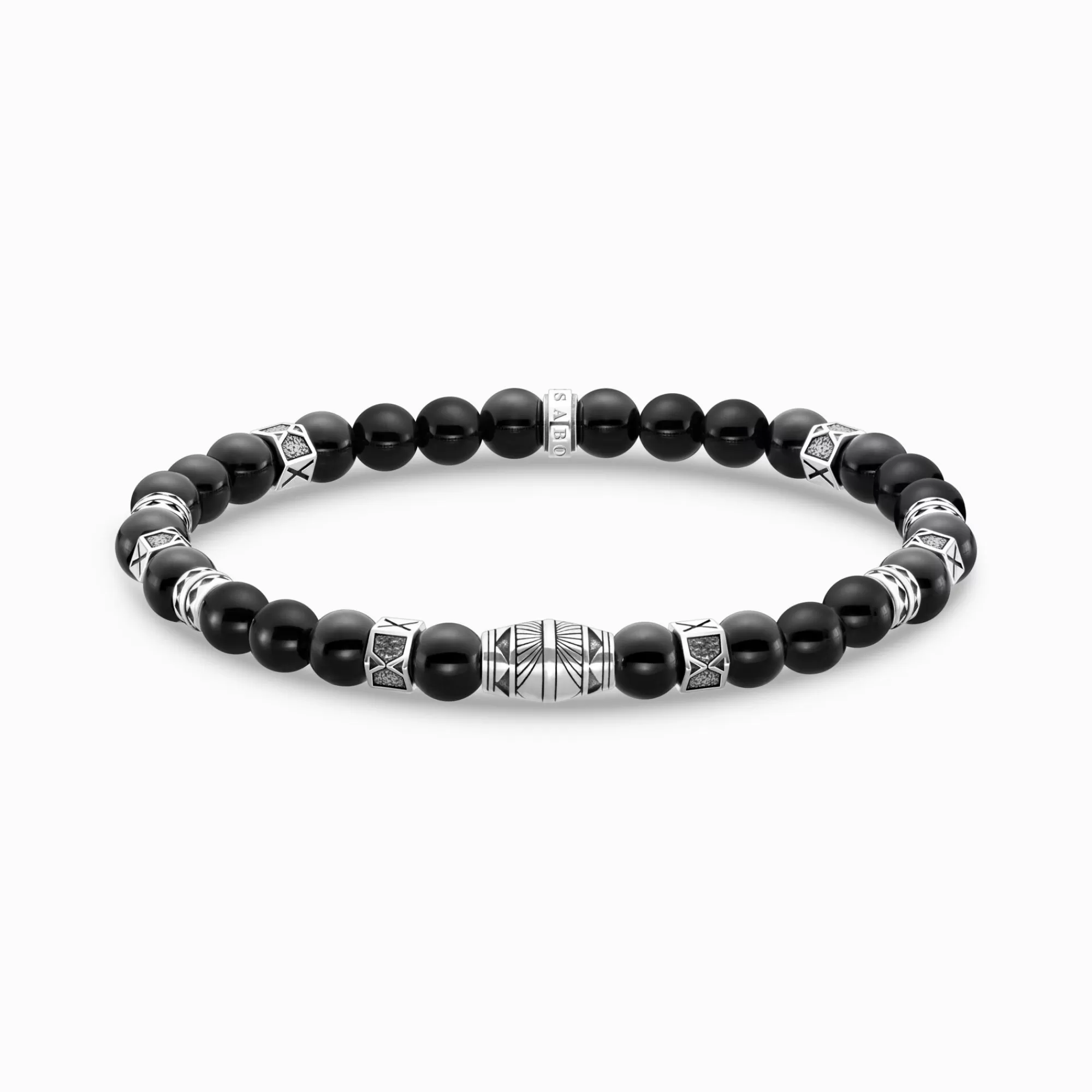 THOMAS SABO Bracelet with black onyx beads silver-Women Bracelets | Bracelets