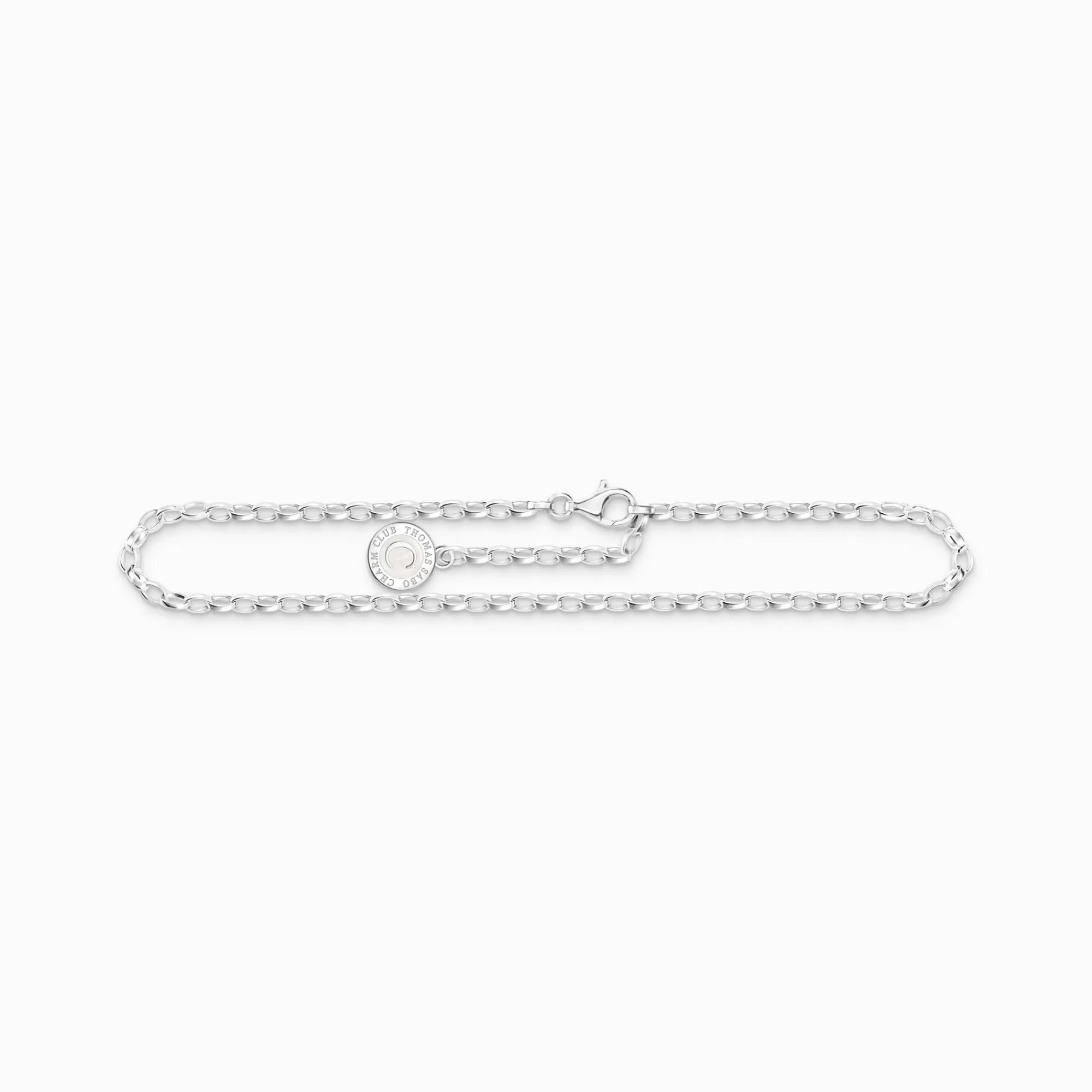 THOMAS SABO Charm anklet with white Coin silver-Women Anklets