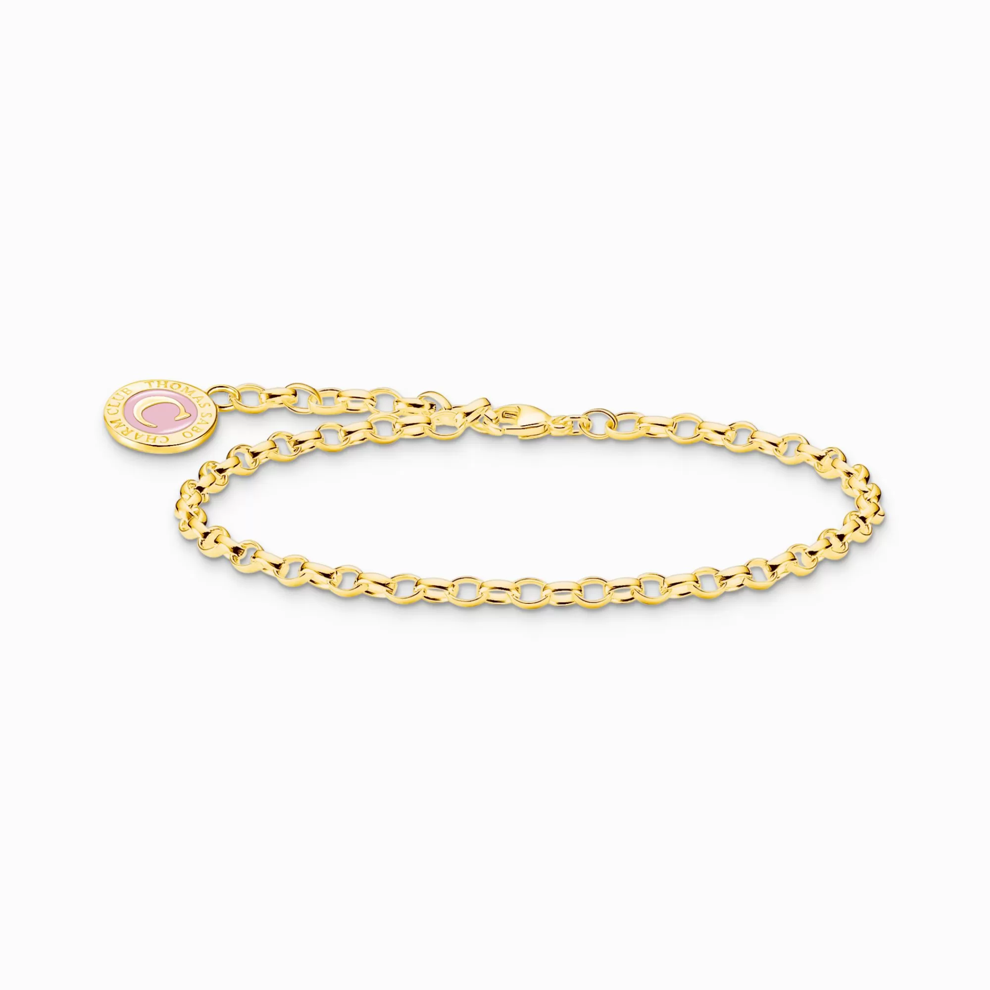 THOMAS SABO Charm bracelet with pink Coin gold plated-Women Charm Bracelets | Charm Bracelets