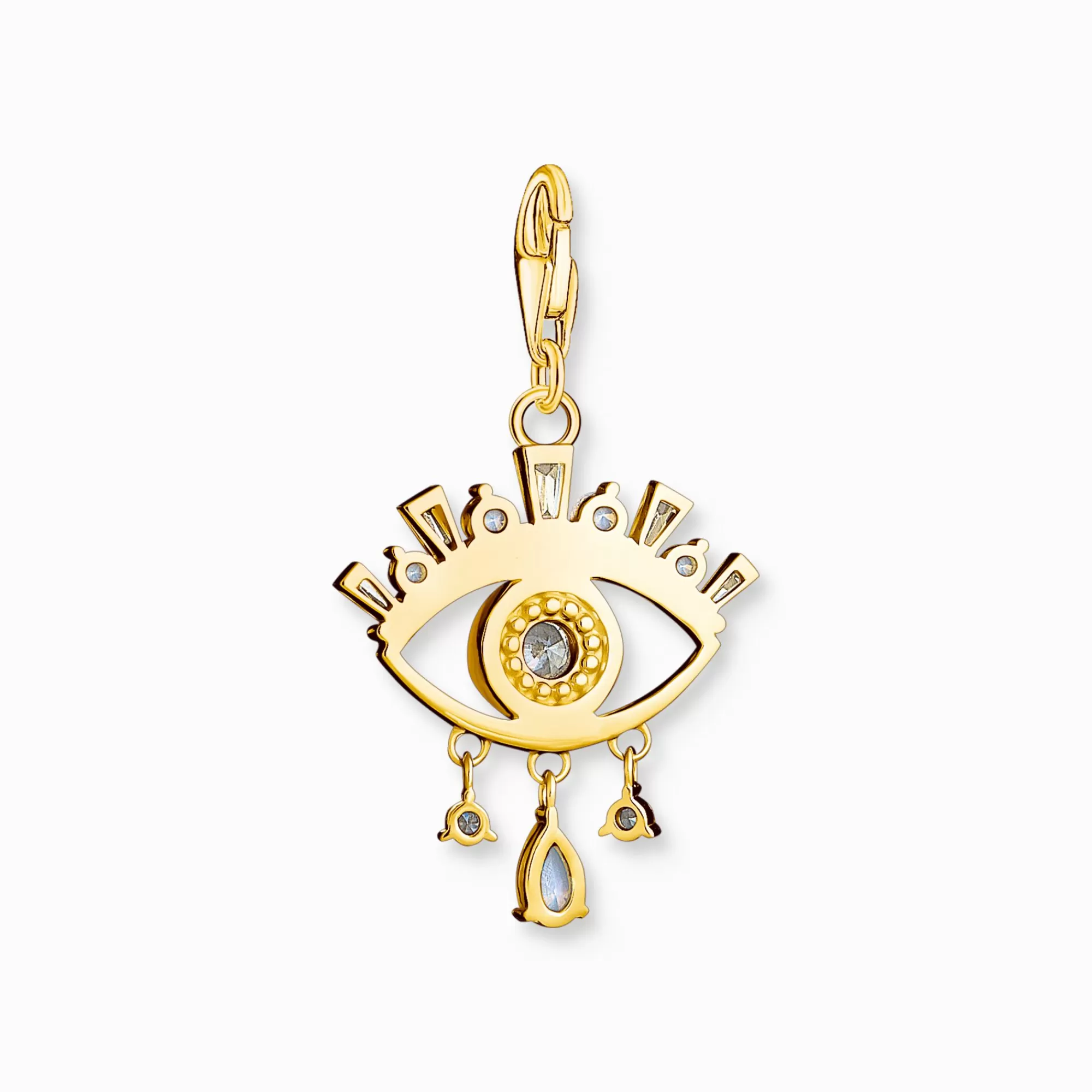 THOMAS SABO Charm pendant blue eye gold plated-Women Charms | Charms