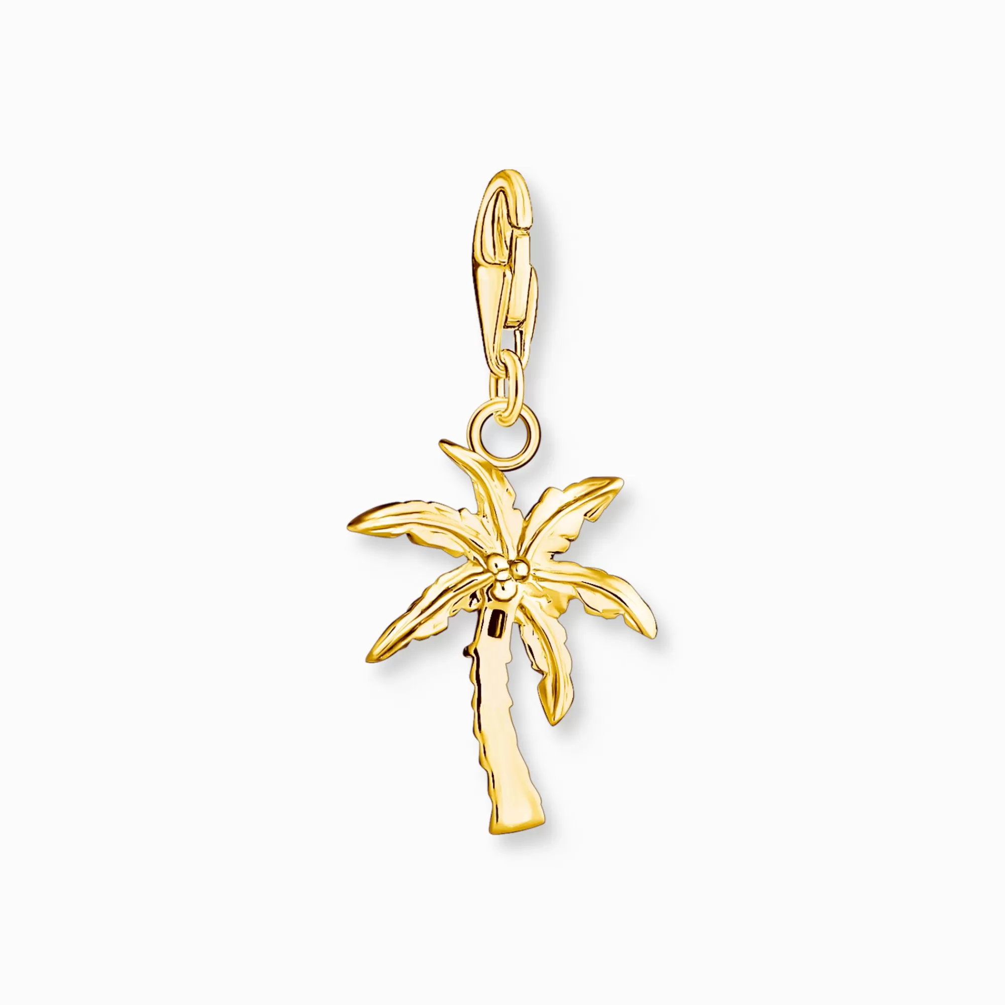 THOMAS SABO Charm pendant colourful palm tree gold plated-Women Charms | Charms