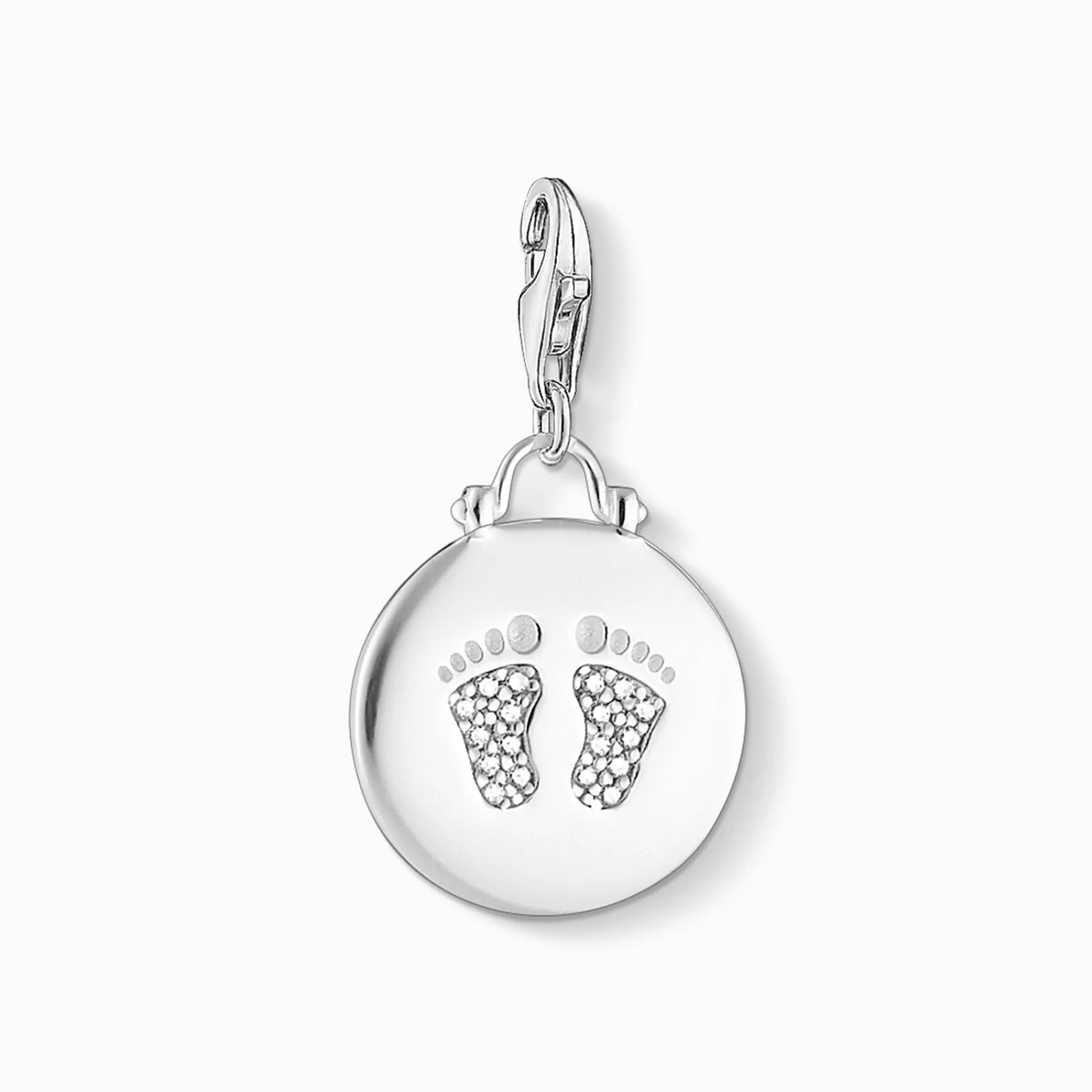 THOMAS SABO Charm pendant disc baby footprint-Women Charms | Charms