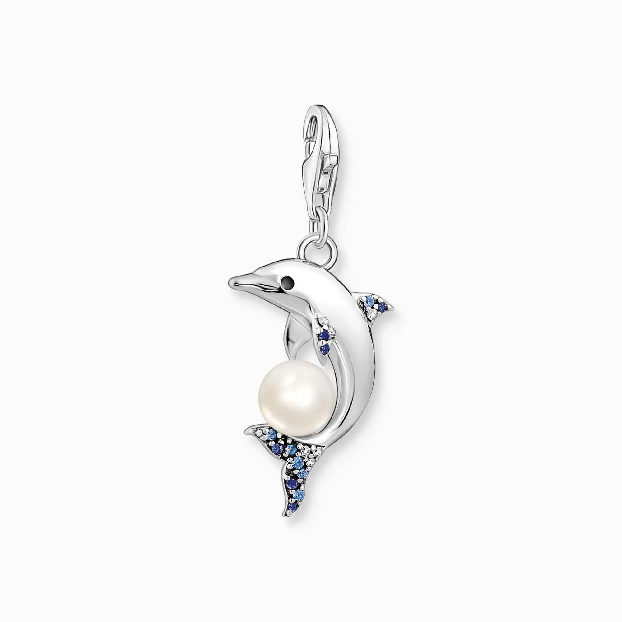 THOMAS SABO Charm pendant dolphin with pearl silver-Women Charms | Charms