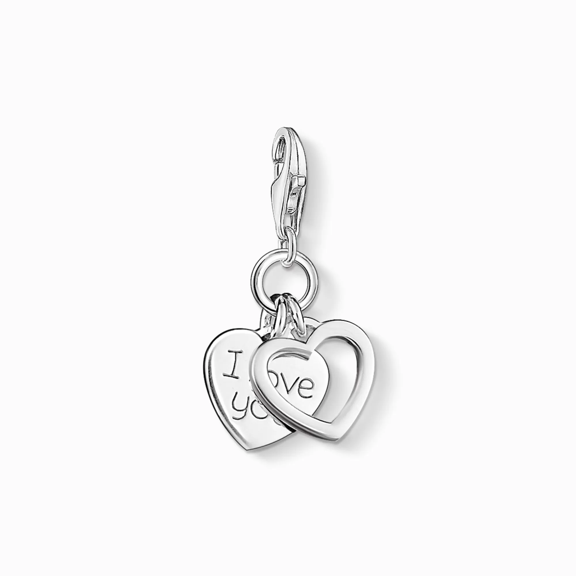 THOMAS SABO Charm pendant I LOVE YOU hearts-Women Charms | Charms