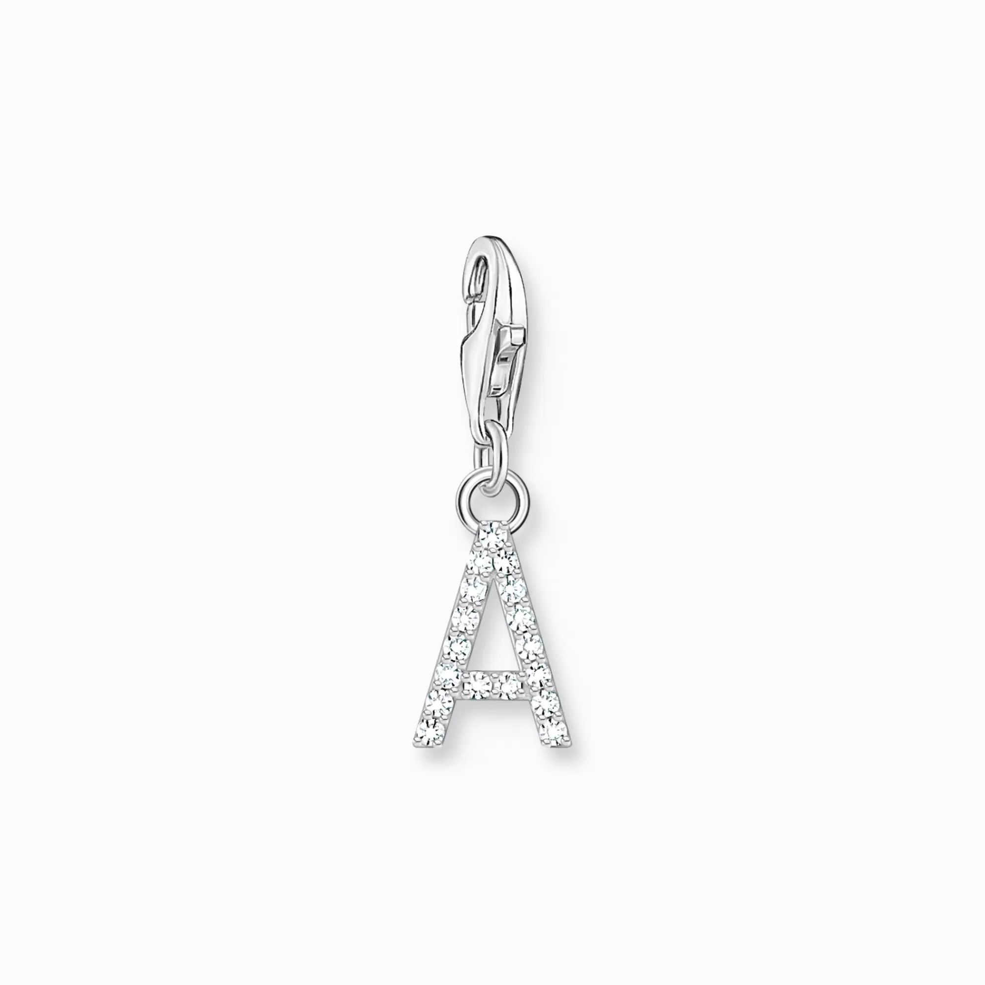 THOMAS SABO Charm pendant letter A with white stones silver-Women Charms | Charms