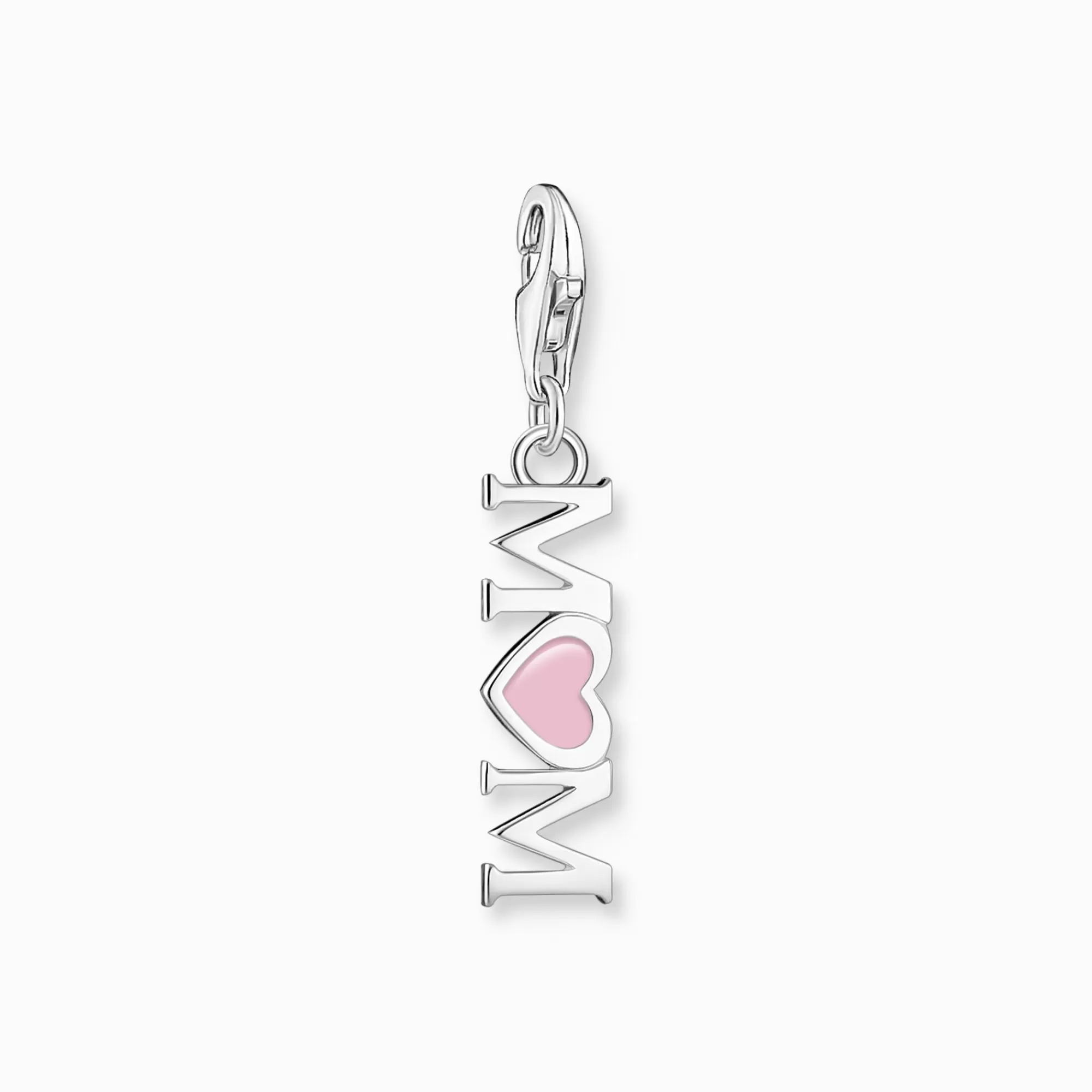 THOMAS SABO Charm pendant Mom with pink heart silver-Women Charms | Charms