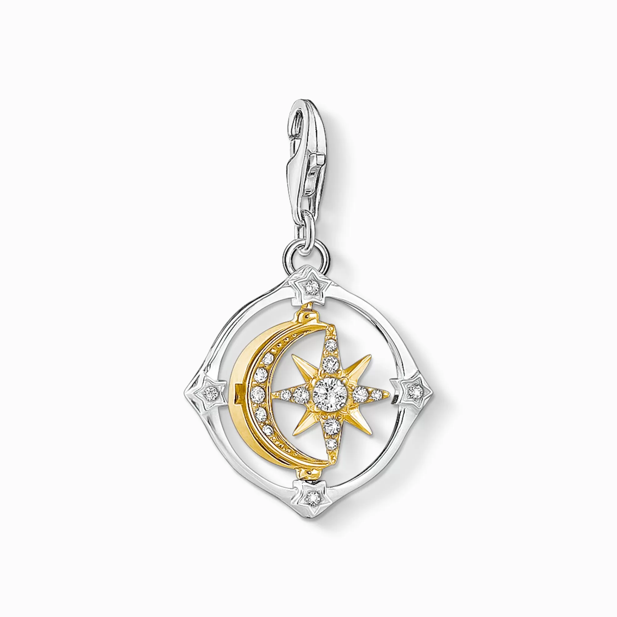 THOMAS SABO Charm pendant moveable moon and star-Women Charms | Charms