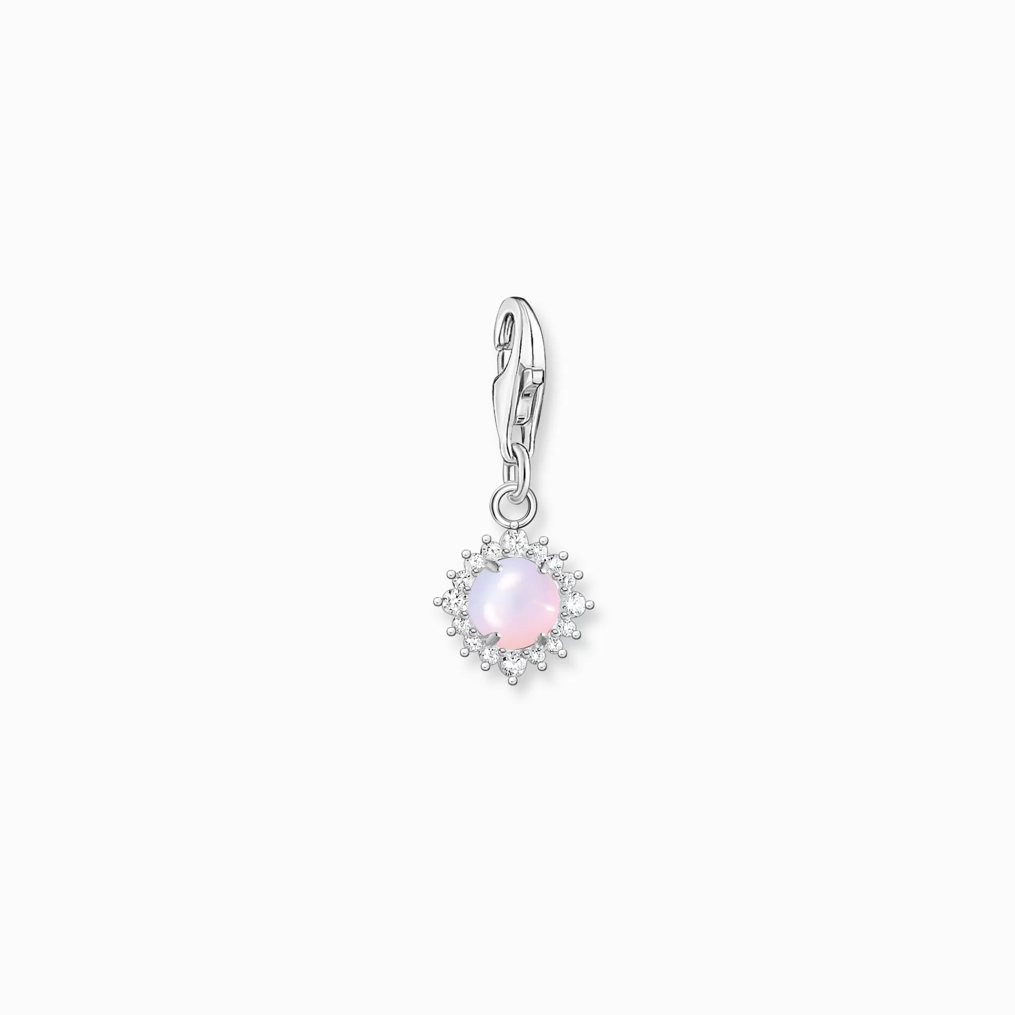 THOMAS SABO Charm pendant opal-coloured stone shimmering pink-Women Charms | Charms