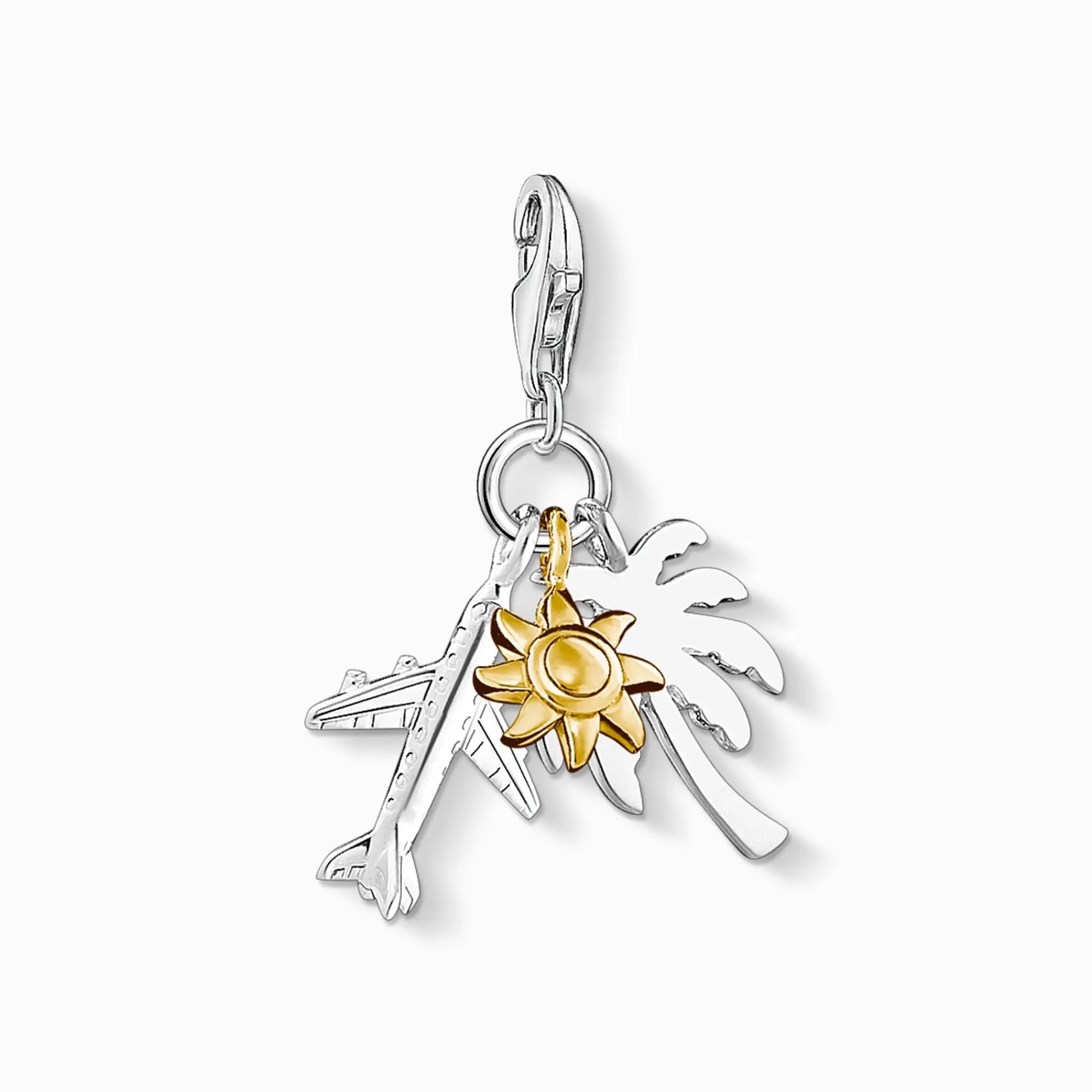 THOMAS SABO Charm pendant palm tree, sun, plane-Women Charms | Charms