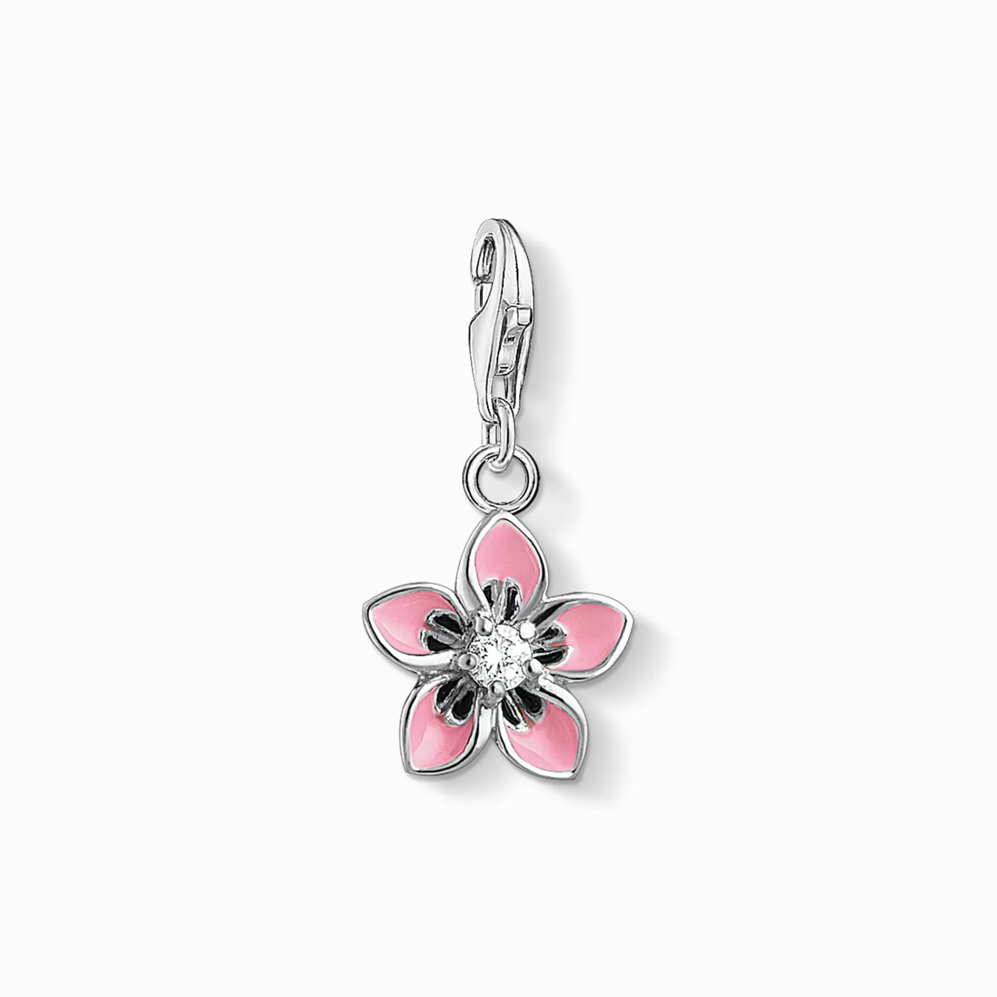 THOMAS SABO Charm pendant pink flower-Women Charms | Charms