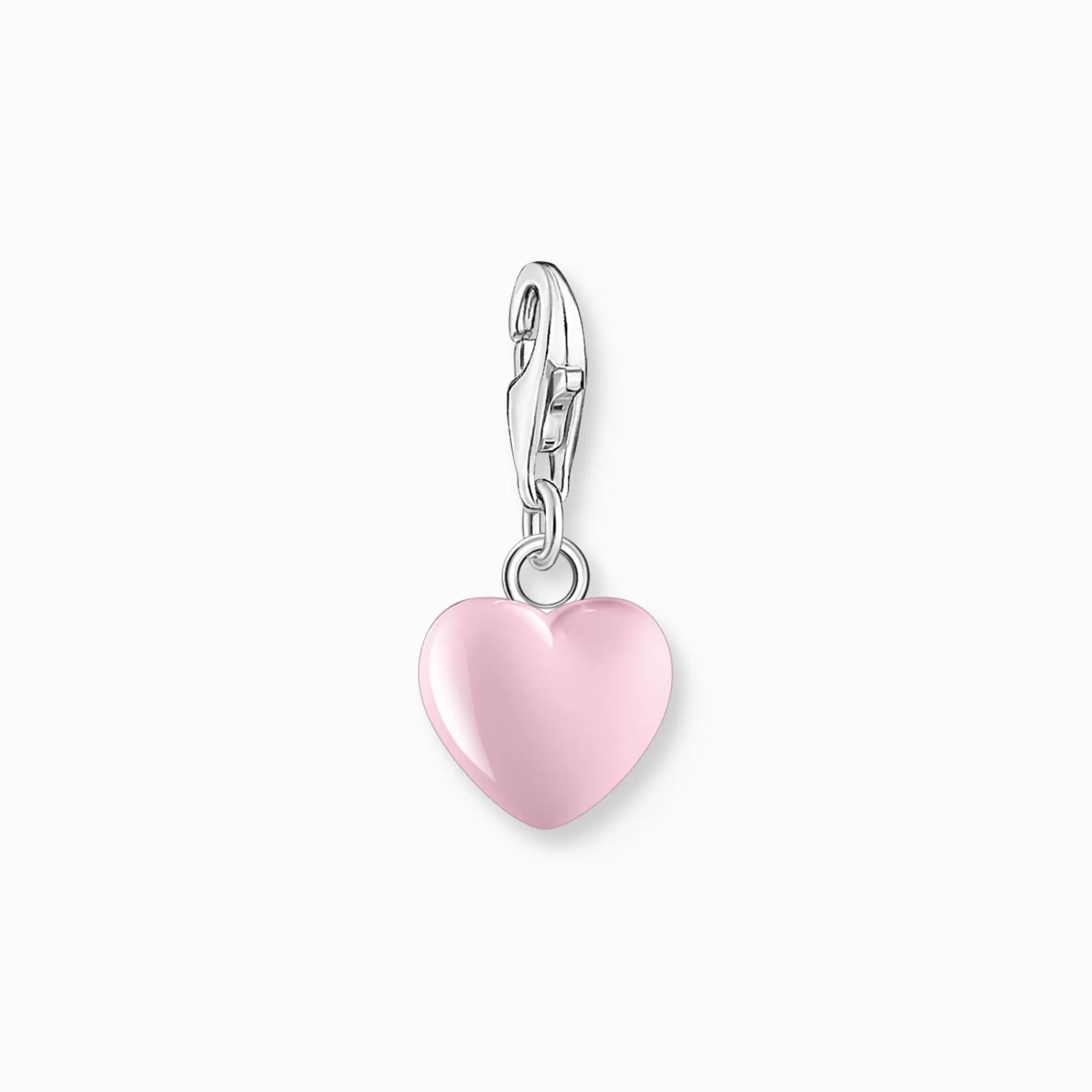 THOMAS SABO Charm pendant pink heart silver-Women Charms | Charms