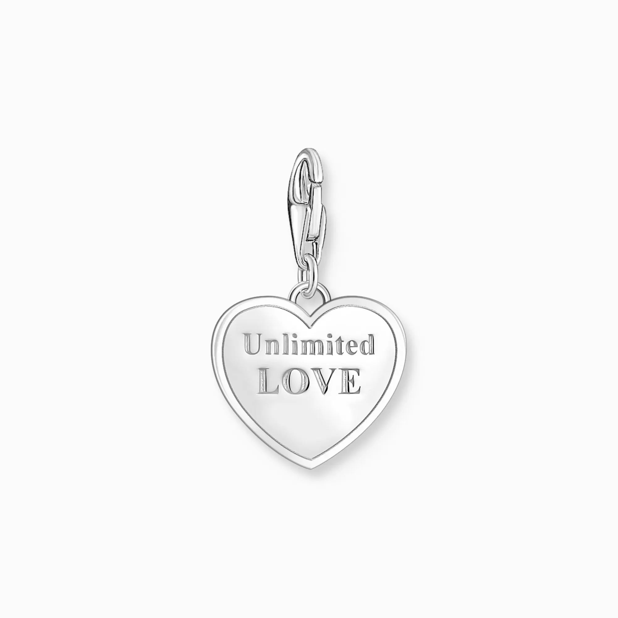 THOMAS SABO Charm pendant pink heart with Best Mom silver-Women Charms | Charms