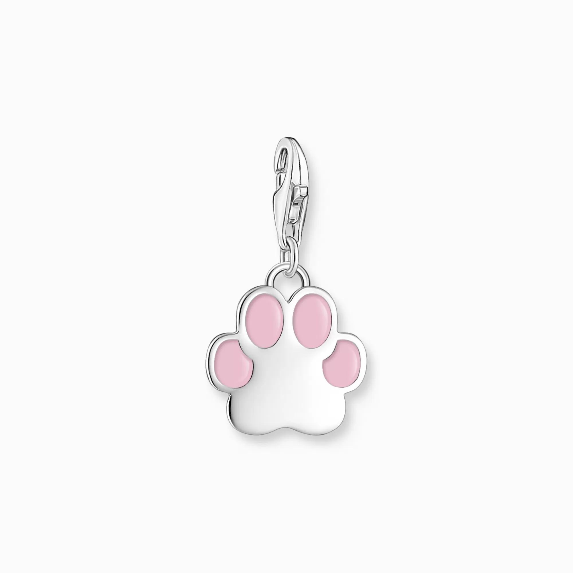 THOMAS SABO Charm pendant pink paw silver-Women Charms | Charms