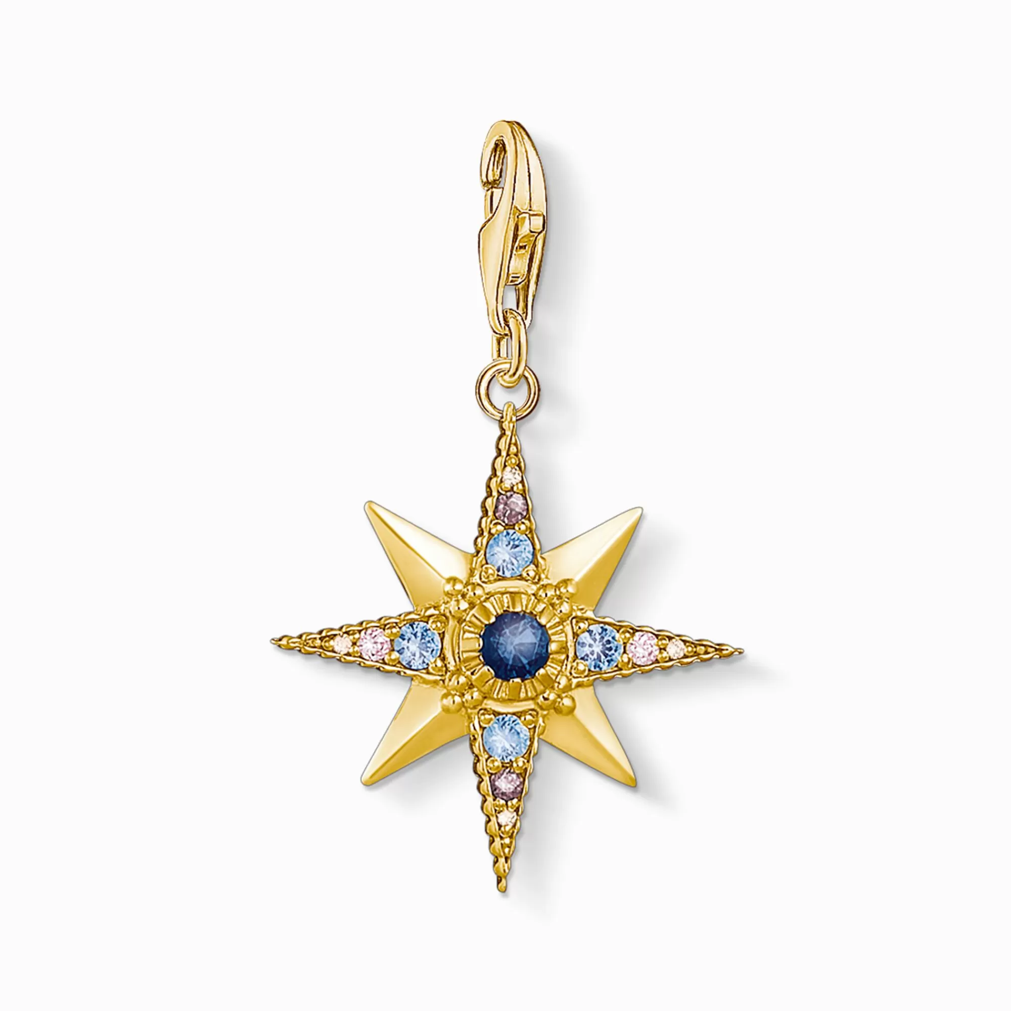 THOMAS SABO Charm pendant Royalty Star-Women 18-Carat Gold-Plating - 925 Silver