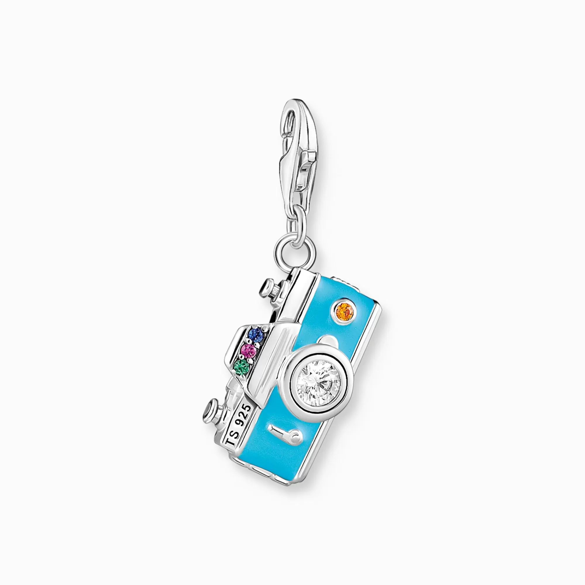 THOMAS SABO Charm pendant turquoise retro camera silver-Women Charms | Charms