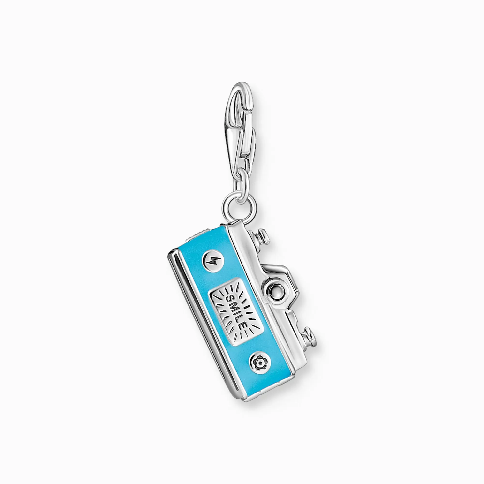 THOMAS SABO Charm pendant turquoise retro camera silver-Women Charms | Charms