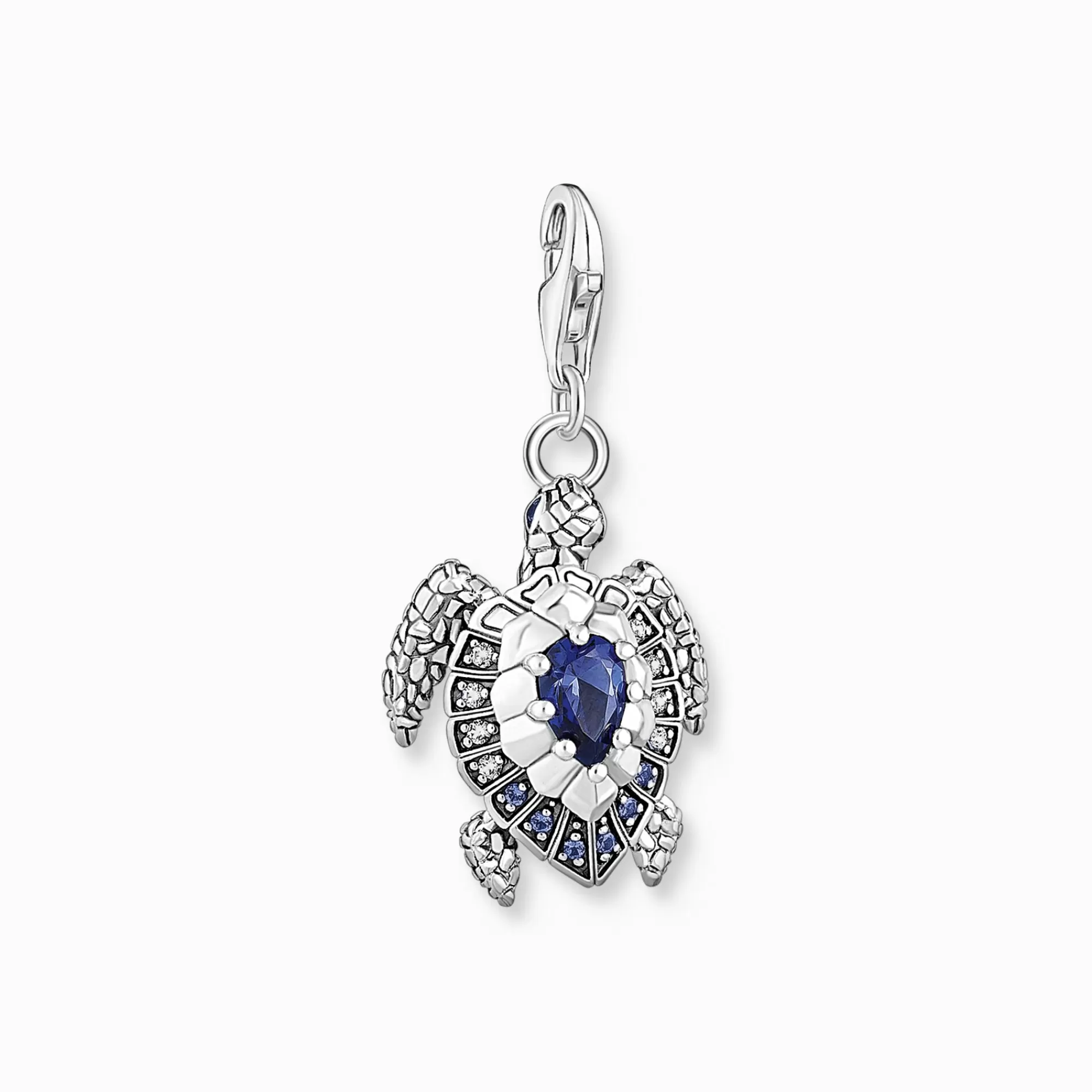 THOMAS SABO Charm pendant turtle with blue stones-Women Charms | Charms