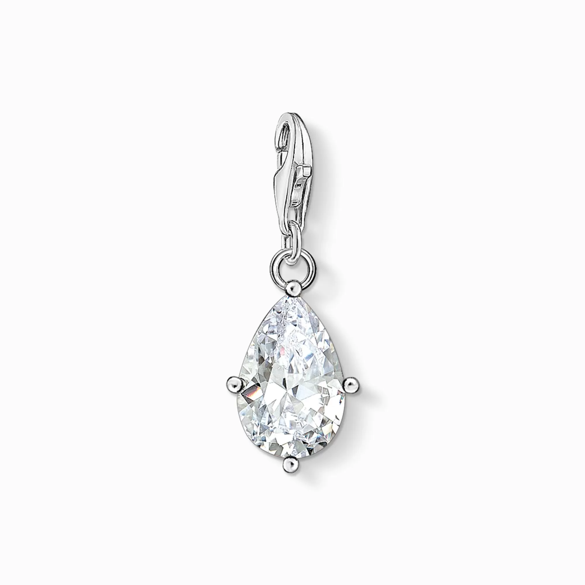 THOMAS SABO charm pendant white stone droplet-Women Charms | Charms