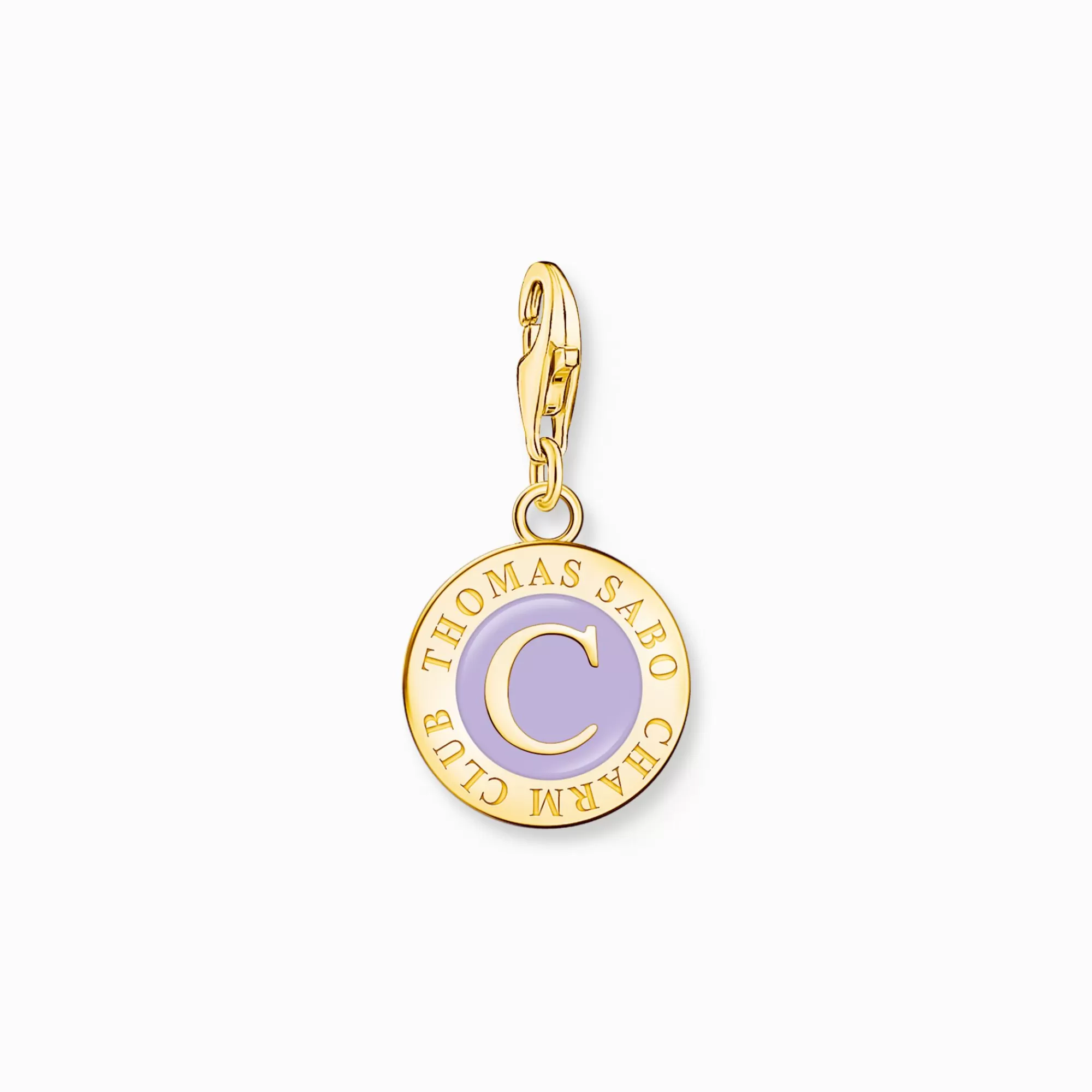 THOMAS SABO Charm with violet cold enamel goldplated-Women Charms | Charms