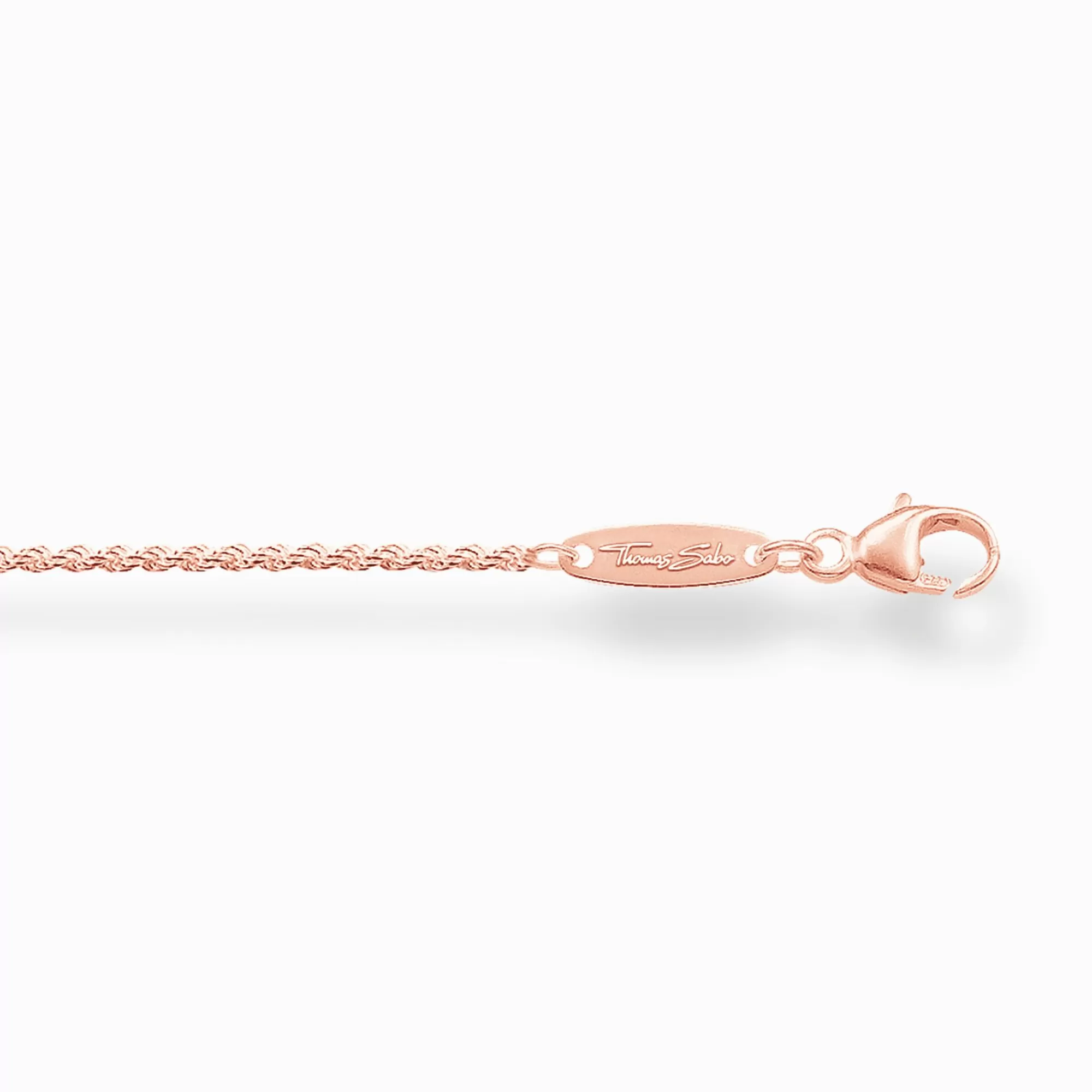 THOMAS SABO Cord chain Thickness 1.10 mm (0.04 Inch)-Women Necklaces | 18-Carat Rose Gold Plating - 925 Silver