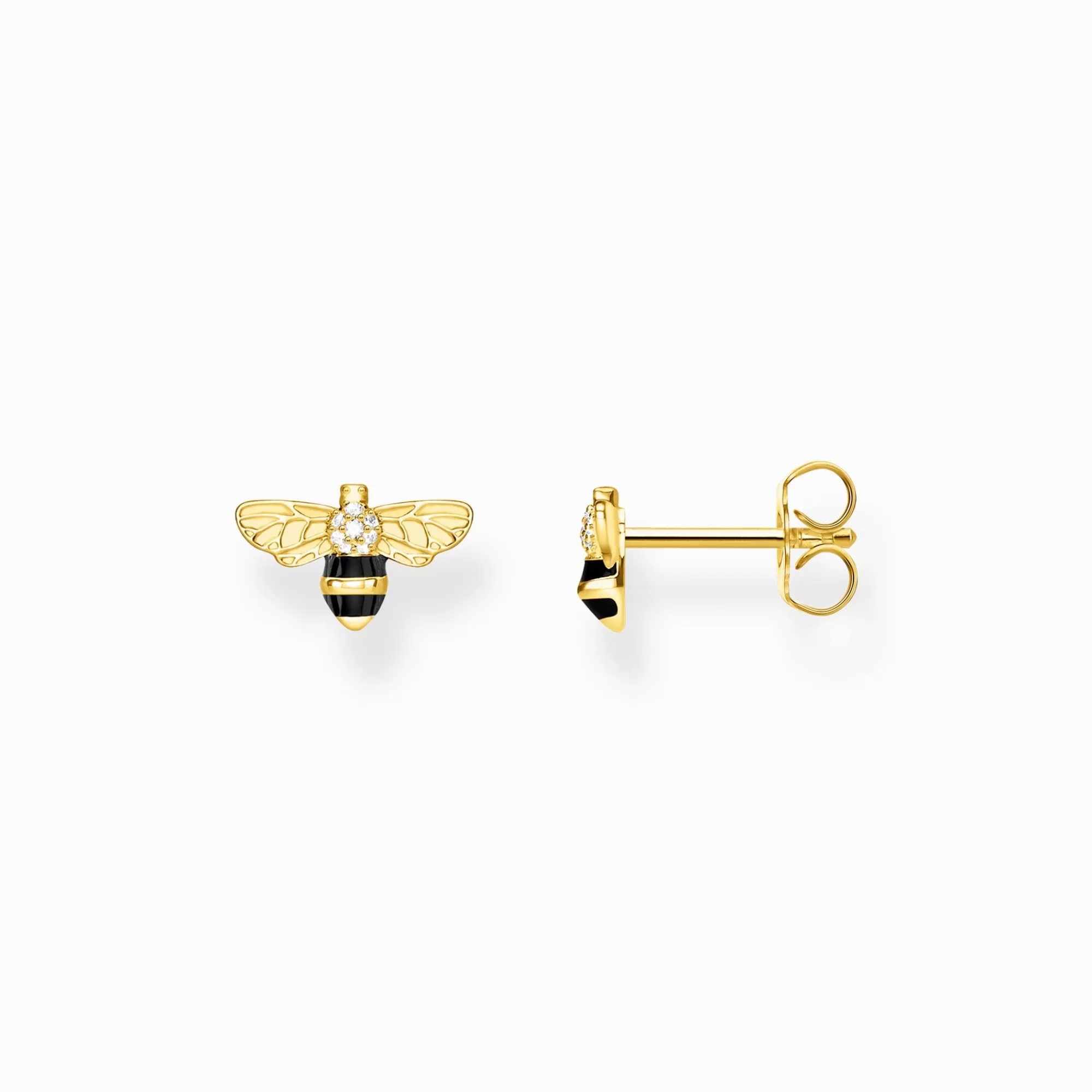 THOMAS SABO Ear studs bee-Women Ear Studs | 18-Carat Gold-Plating - 925 Silver