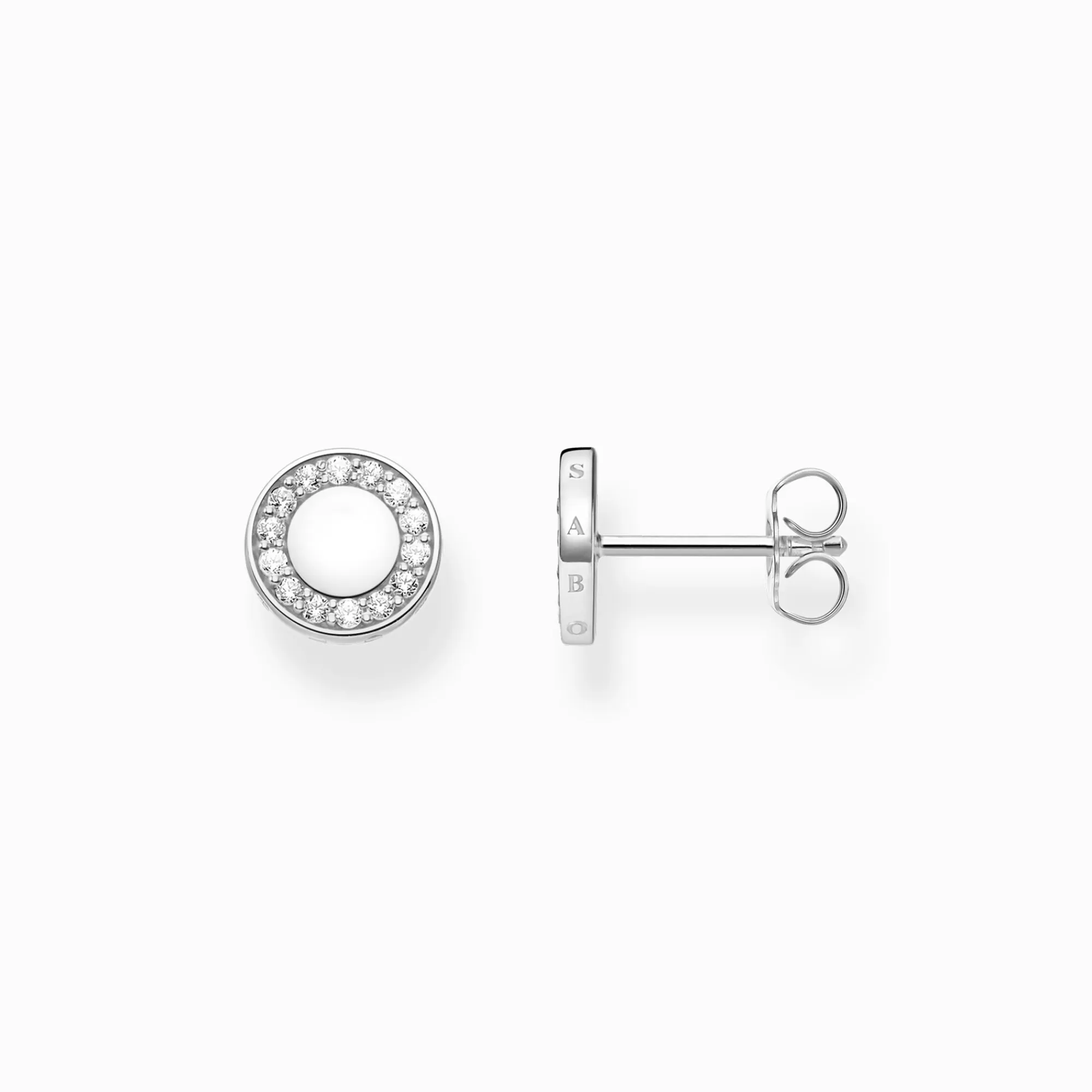 THOMAS SABO Ear studs circle with white stones silver-Women Ear Studs