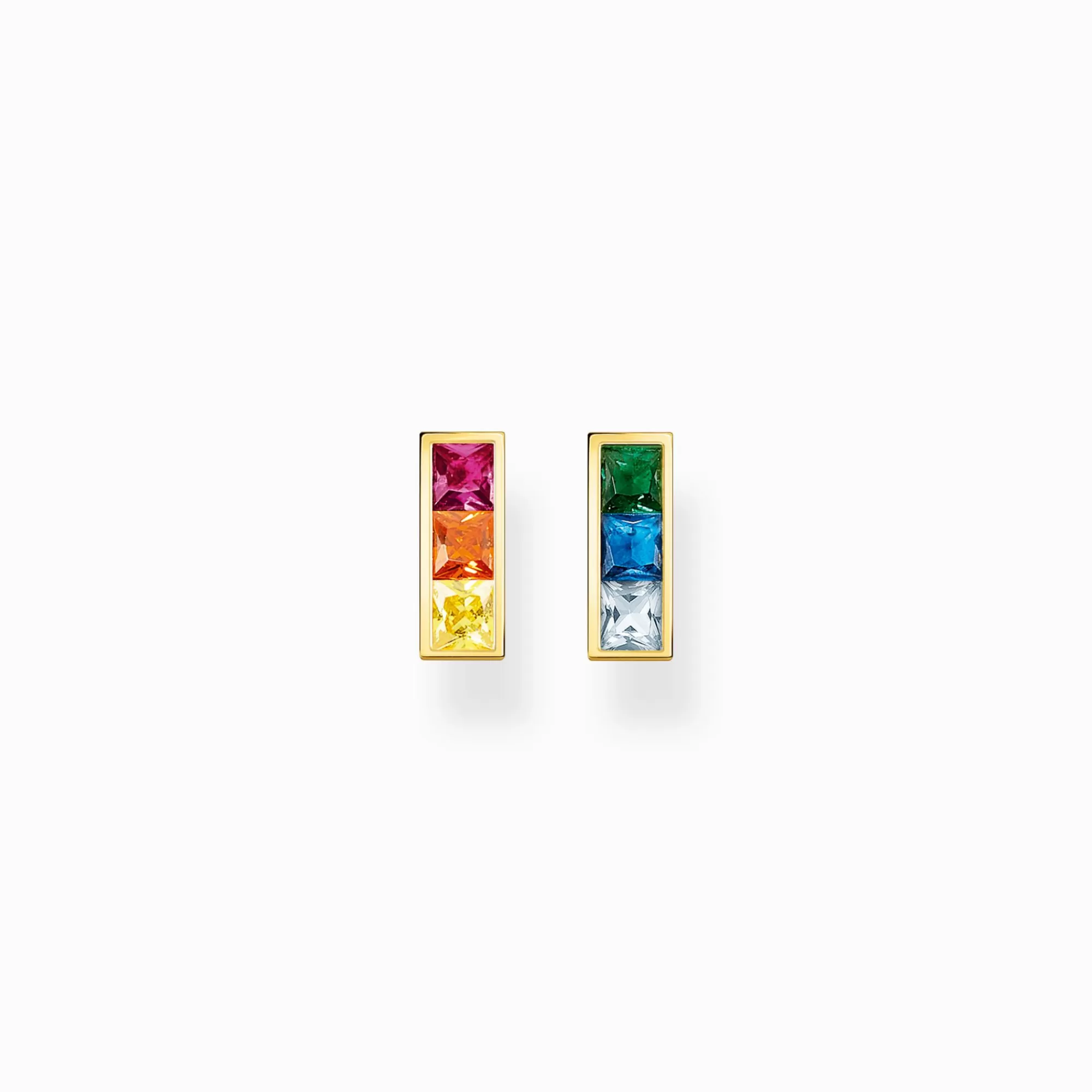 THOMAS SABO Ear studs colourful stones gold-Women Ear Studs