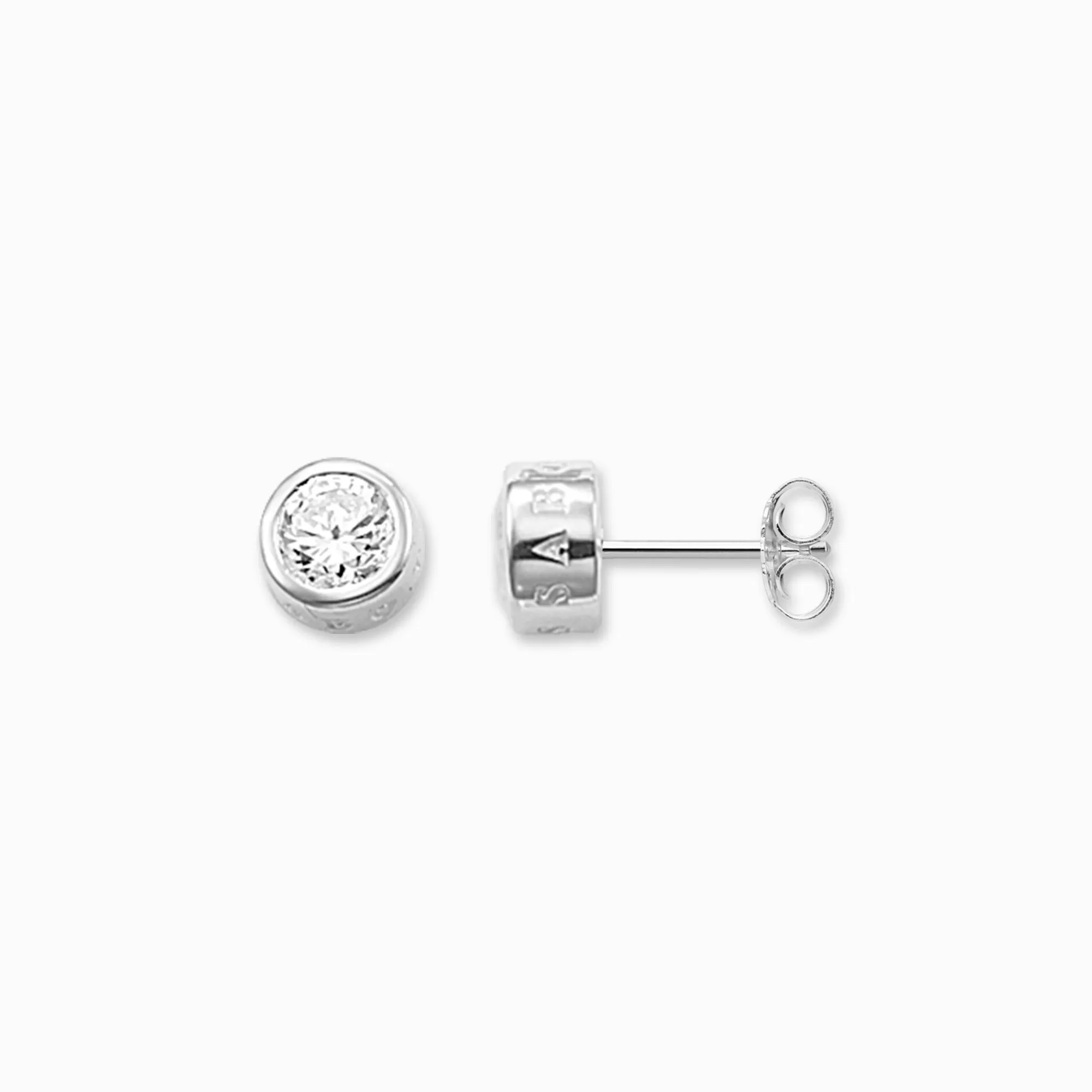 THOMAS SABO Ear studs large white stone-Women Ear Studs