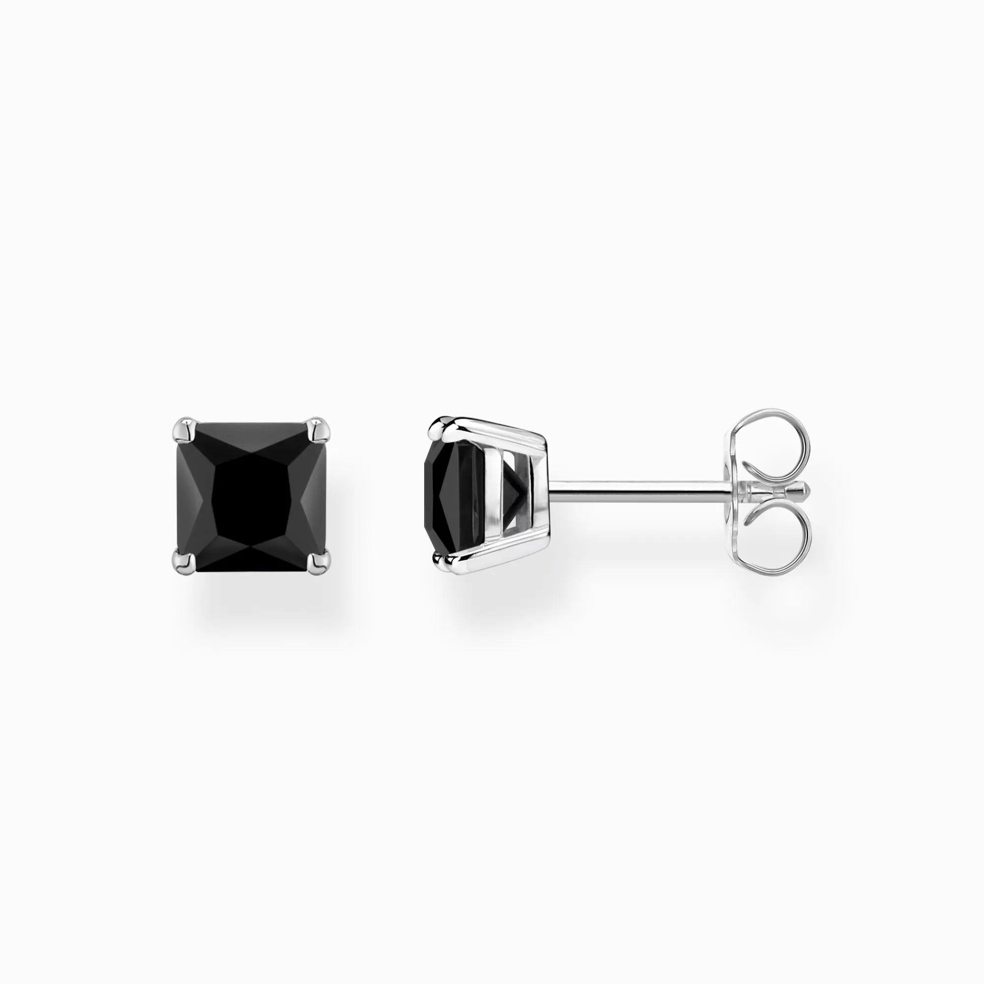 THOMAS SABO Ear studs with black stone silver-Women Ear Studs