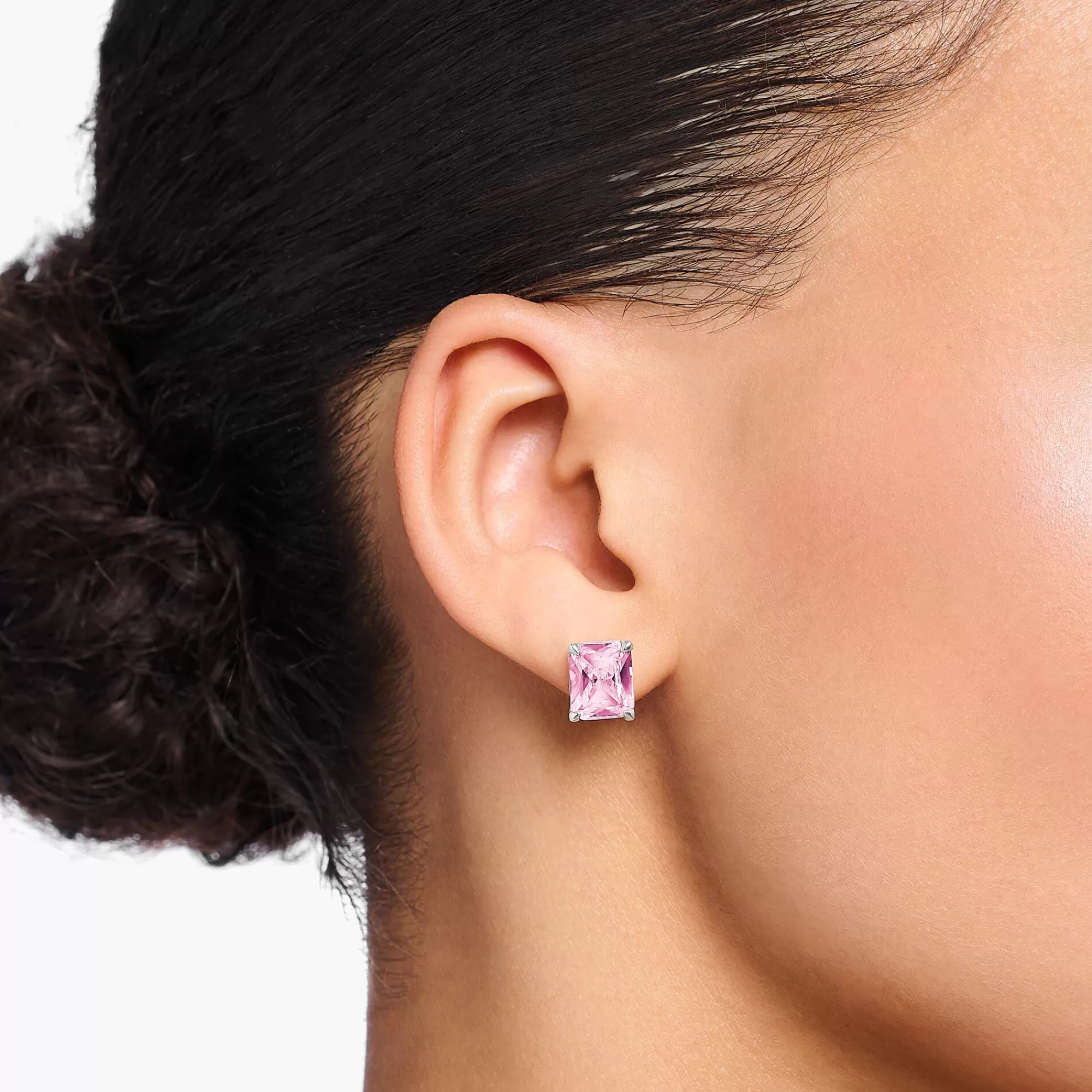 THOMAS SABO Ear studs with pink stone silver-Women Ear Studs