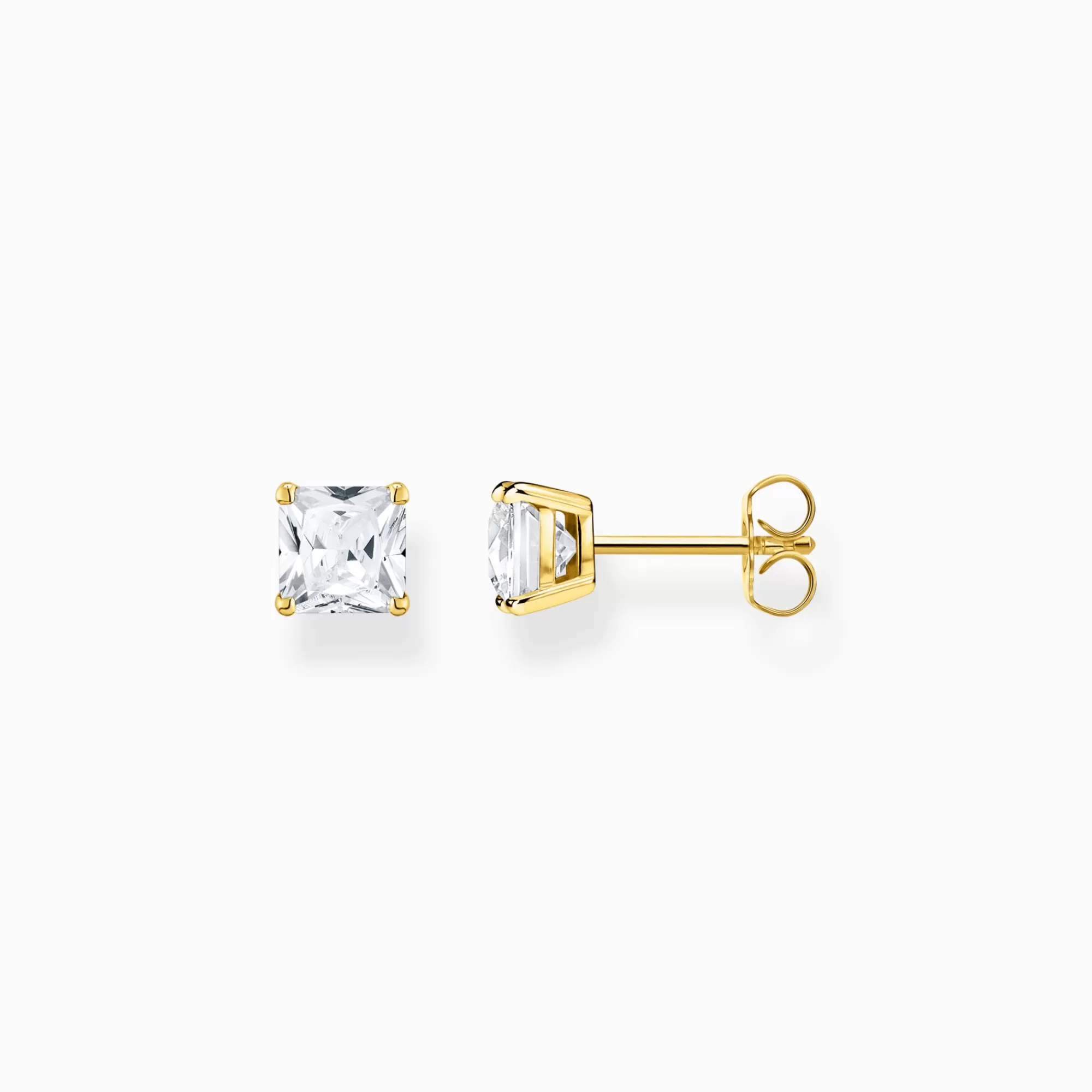 THOMAS SABO Ear studs with white stone gold plated-Women Ear Studs