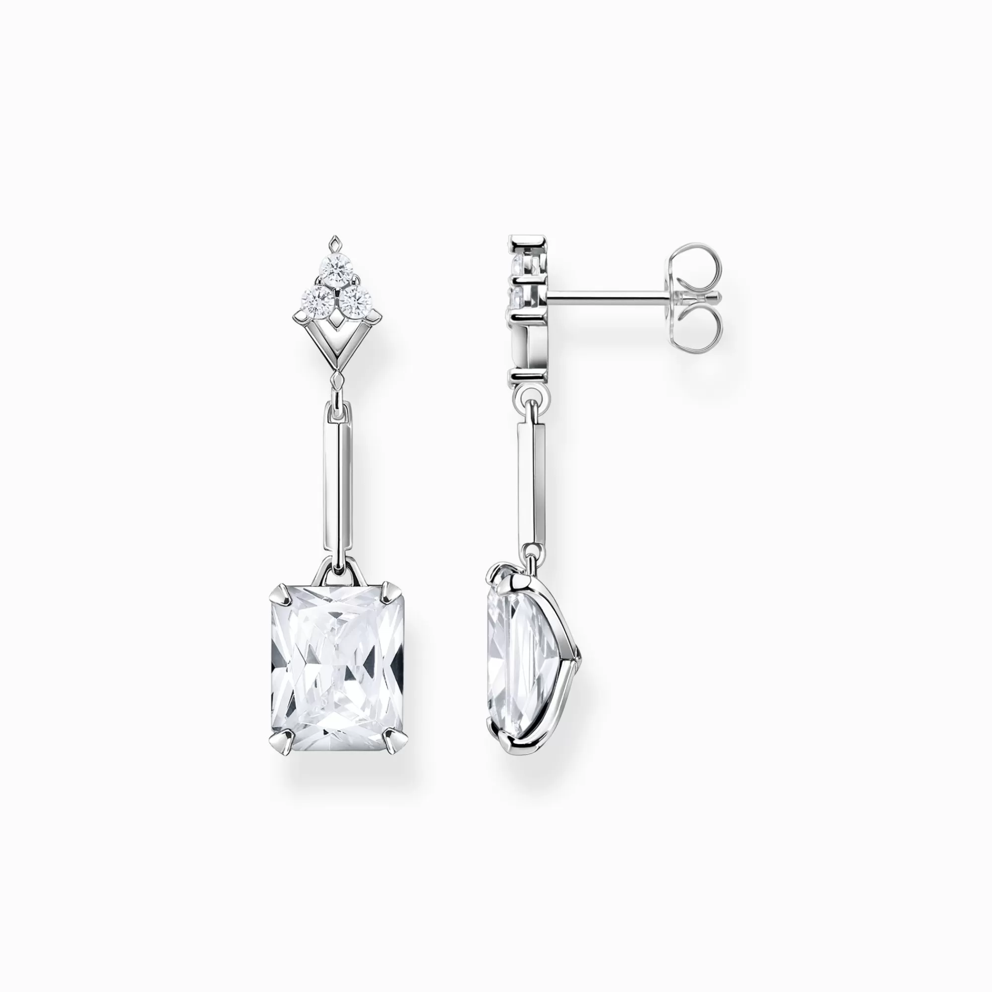 THOMAS SABO Earrings with white stones silver-Women Earrings