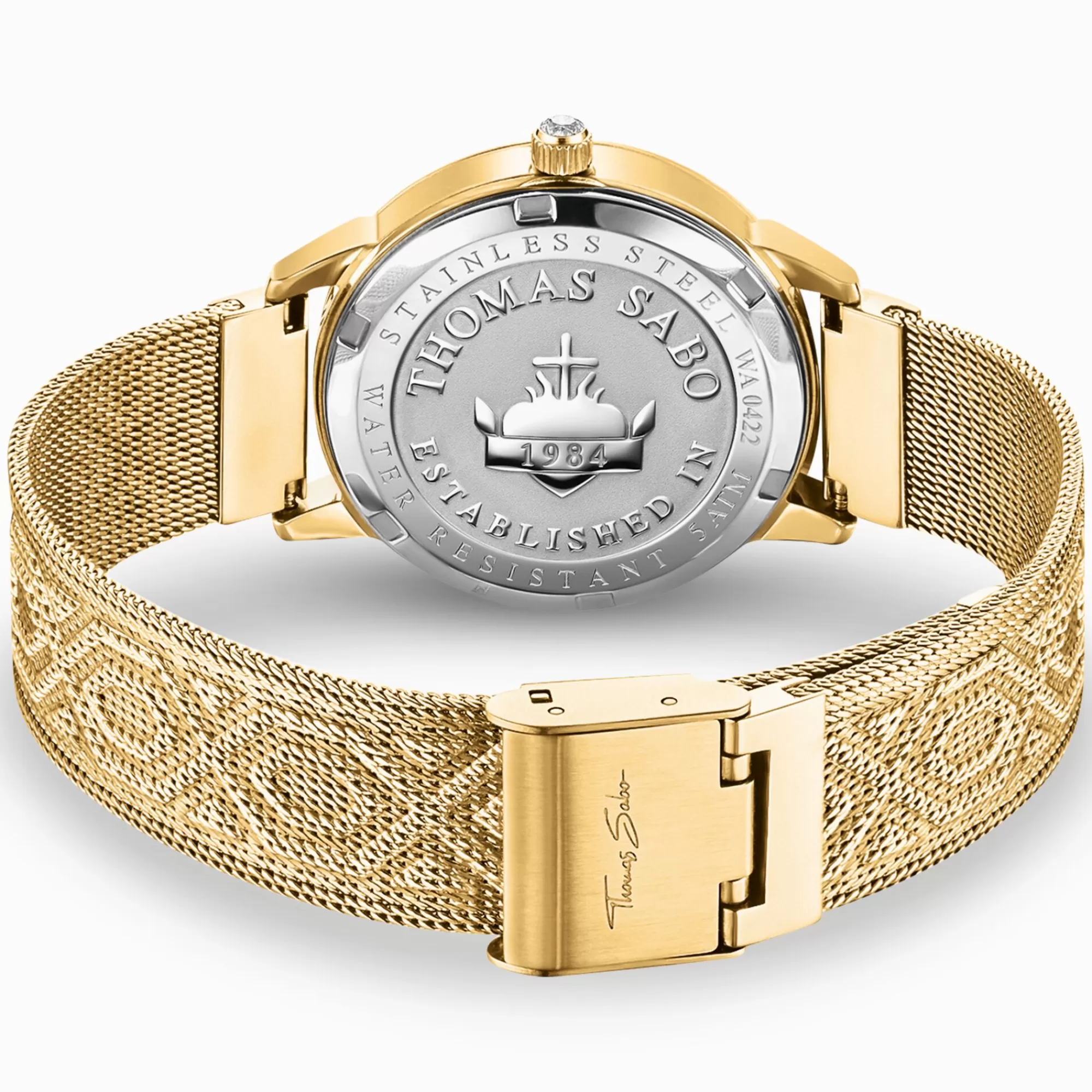 THOMAS SABO Gold-coloured women's watch with 33 mm, dragonflies & zirconia-Women Watches | Ladies' Watches