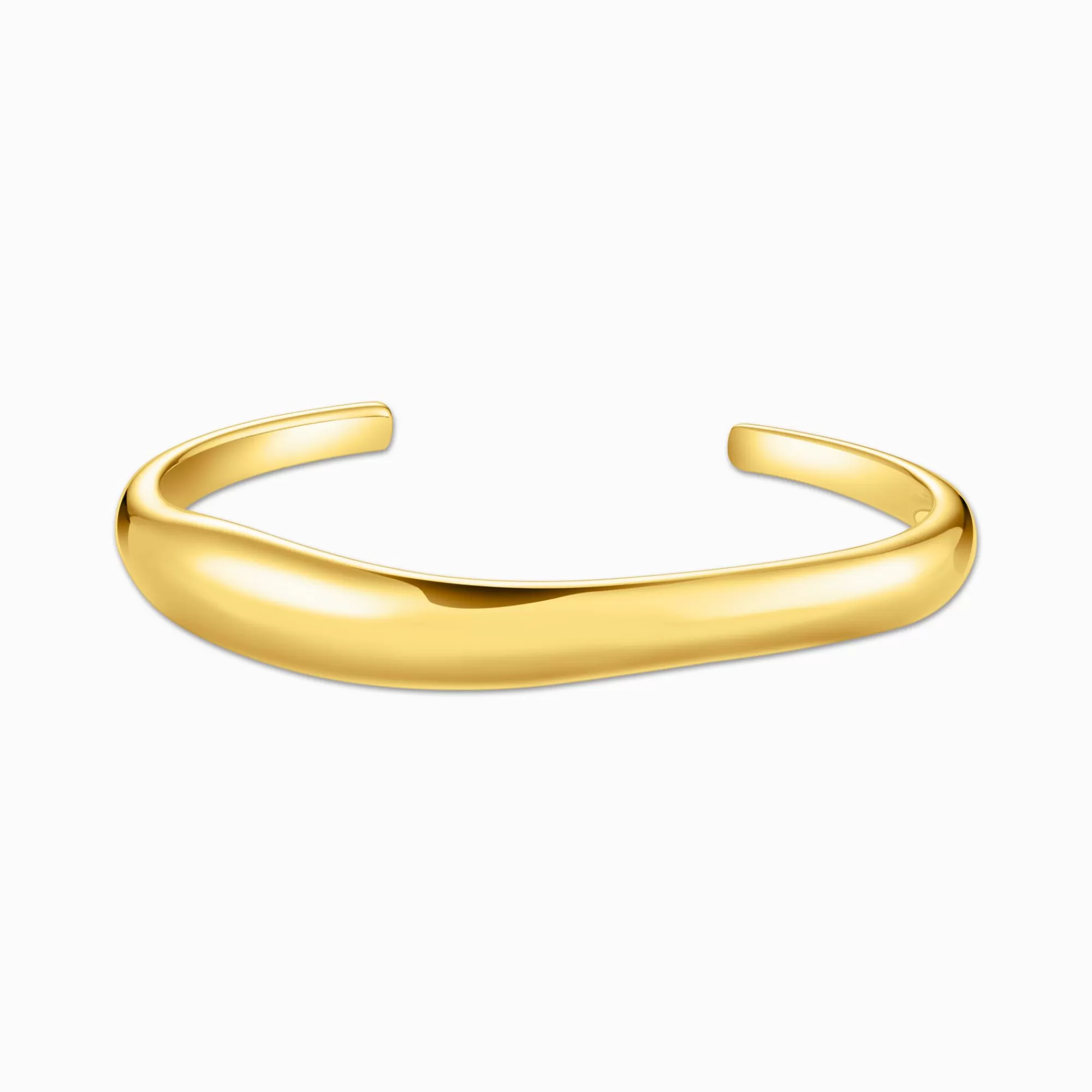 THOMAS SABO Gold-plated bangle in organic shape-Women Bangles | 18-Carat Gold-Plating - 925 Silver