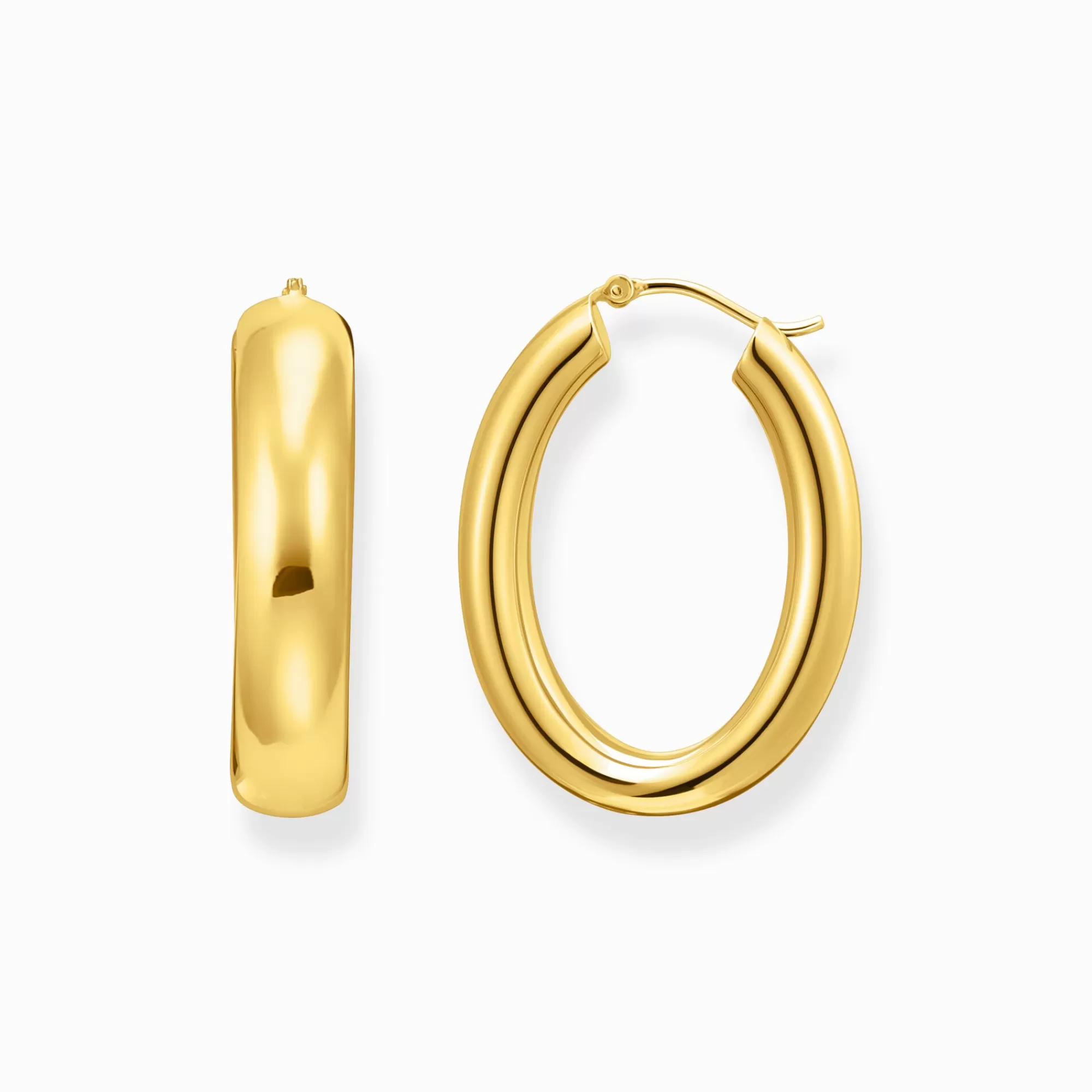 THOMAS SABO Gold-plated big chunky hoop earrings-Women Hoop Earrings