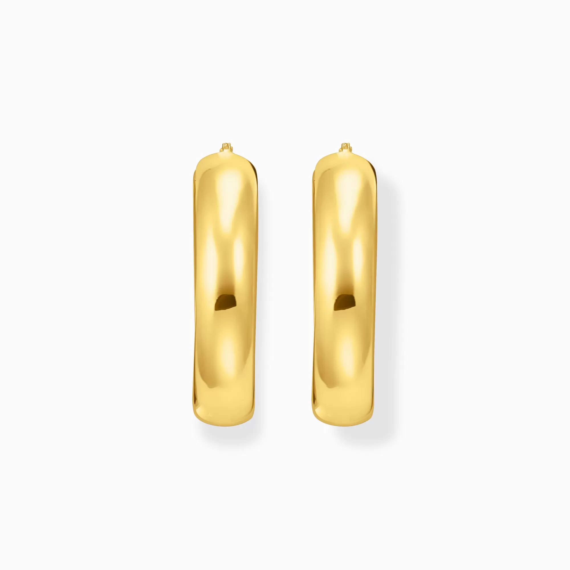 THOMAS SABO Gold-plated big chunky hoop earrings-Women Hoop Earrings