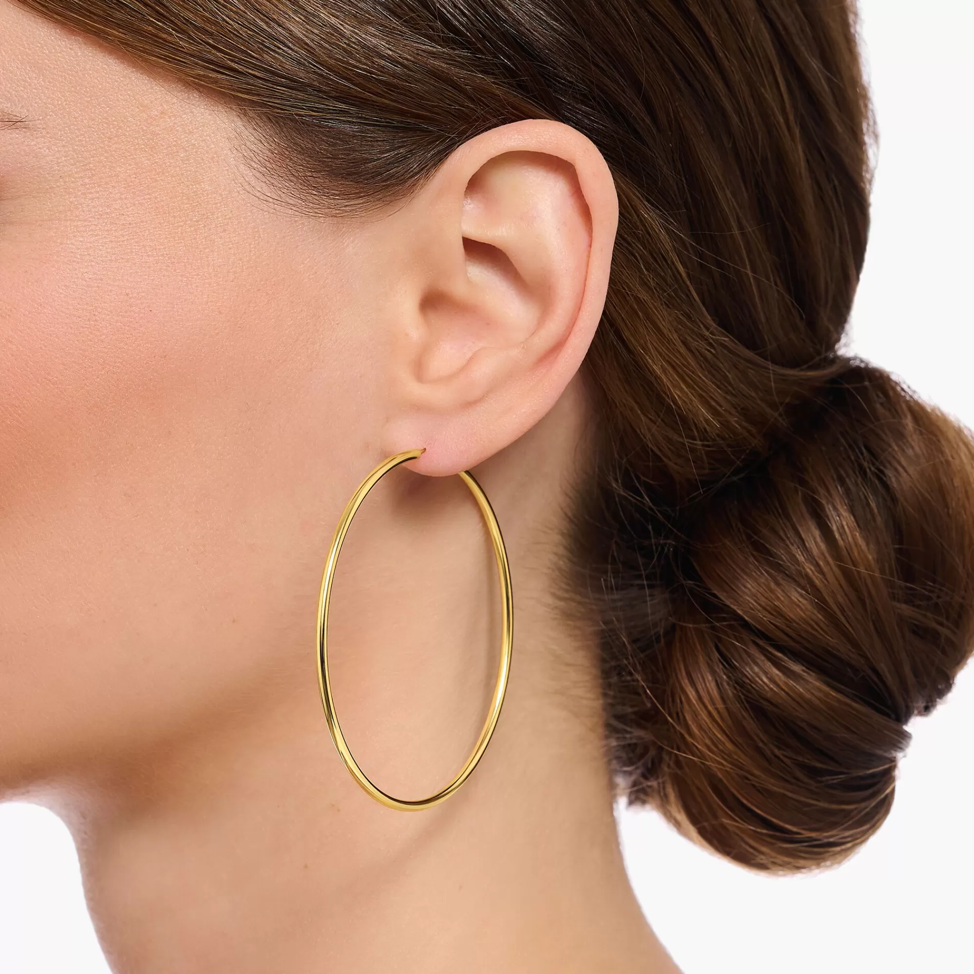 THOMAS SABO Gold-plated big hoop earrings-Women Hoop Earrings