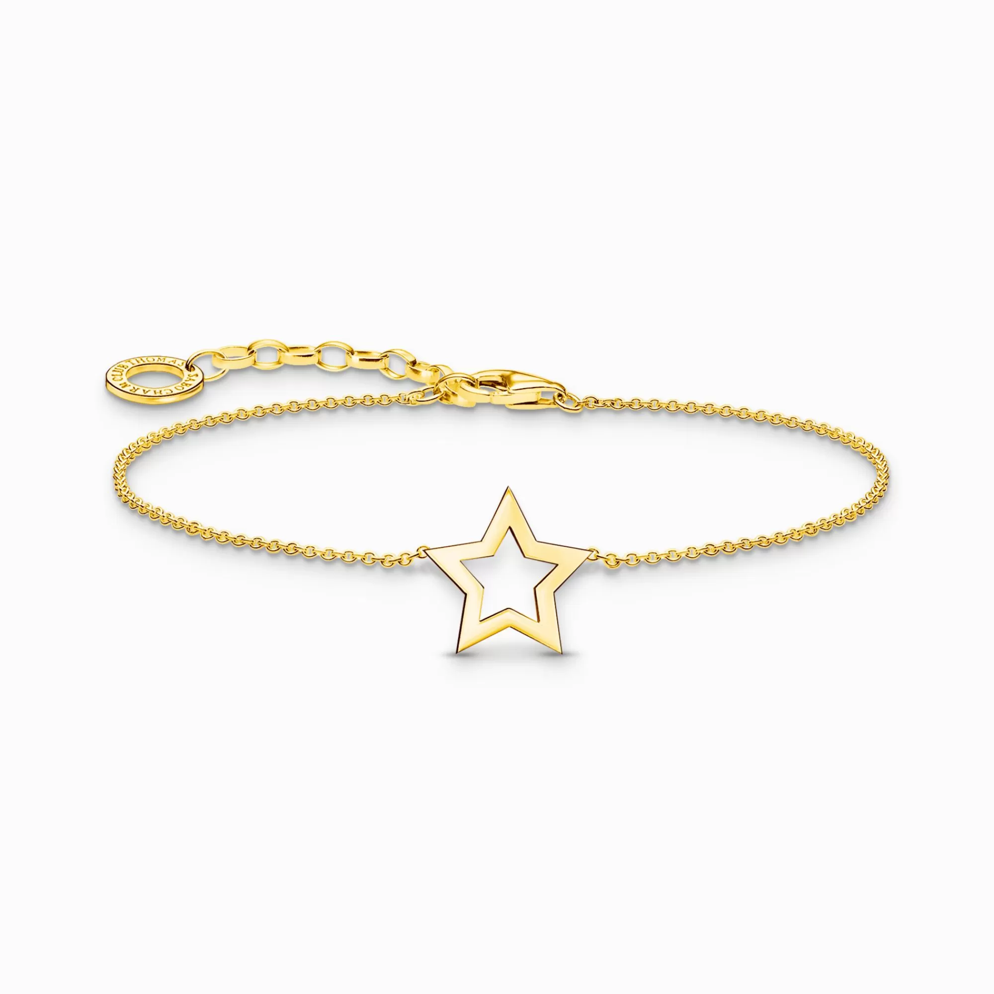 THOMAS SABO Gold-plated bracelet with star pendant-Women Bracelets | 18-Carat Gold-Plating - 925 Silver