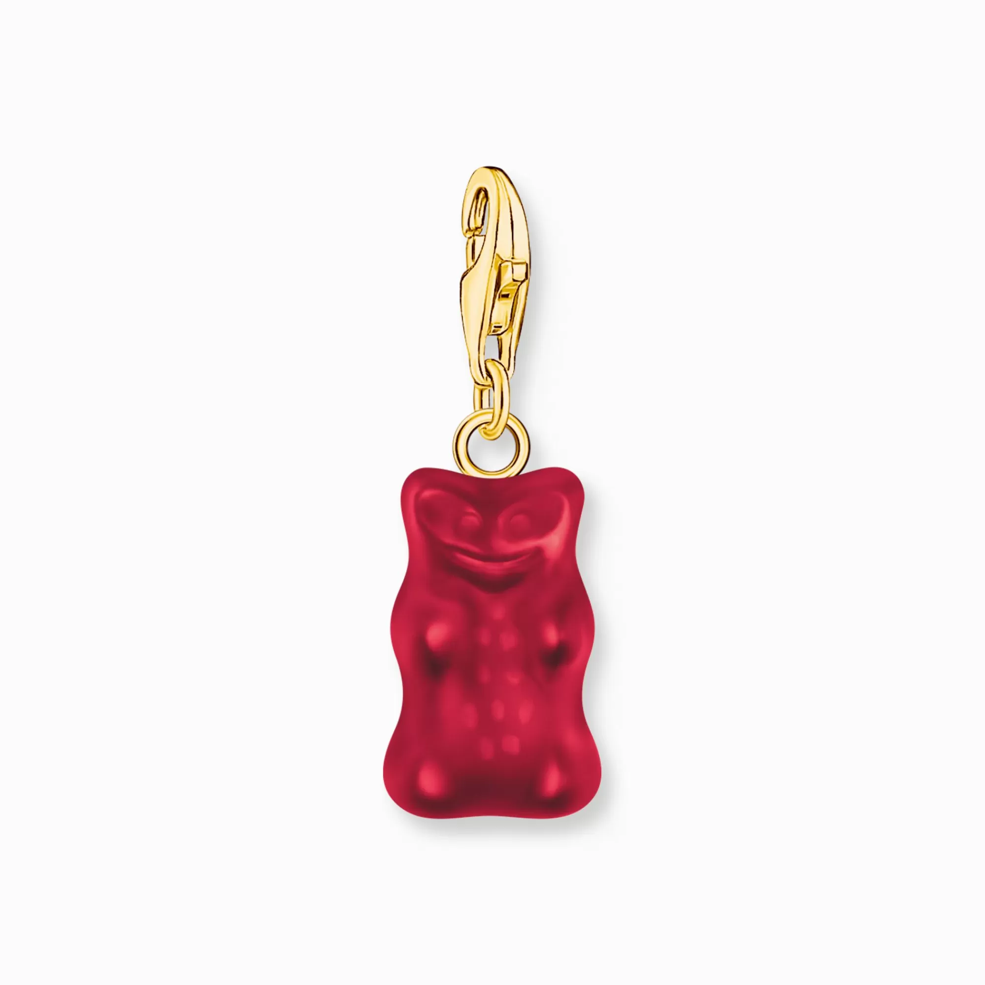 THOMAS SABO Gold-plated charm pendant goldbears in red-Women Charms | Charms