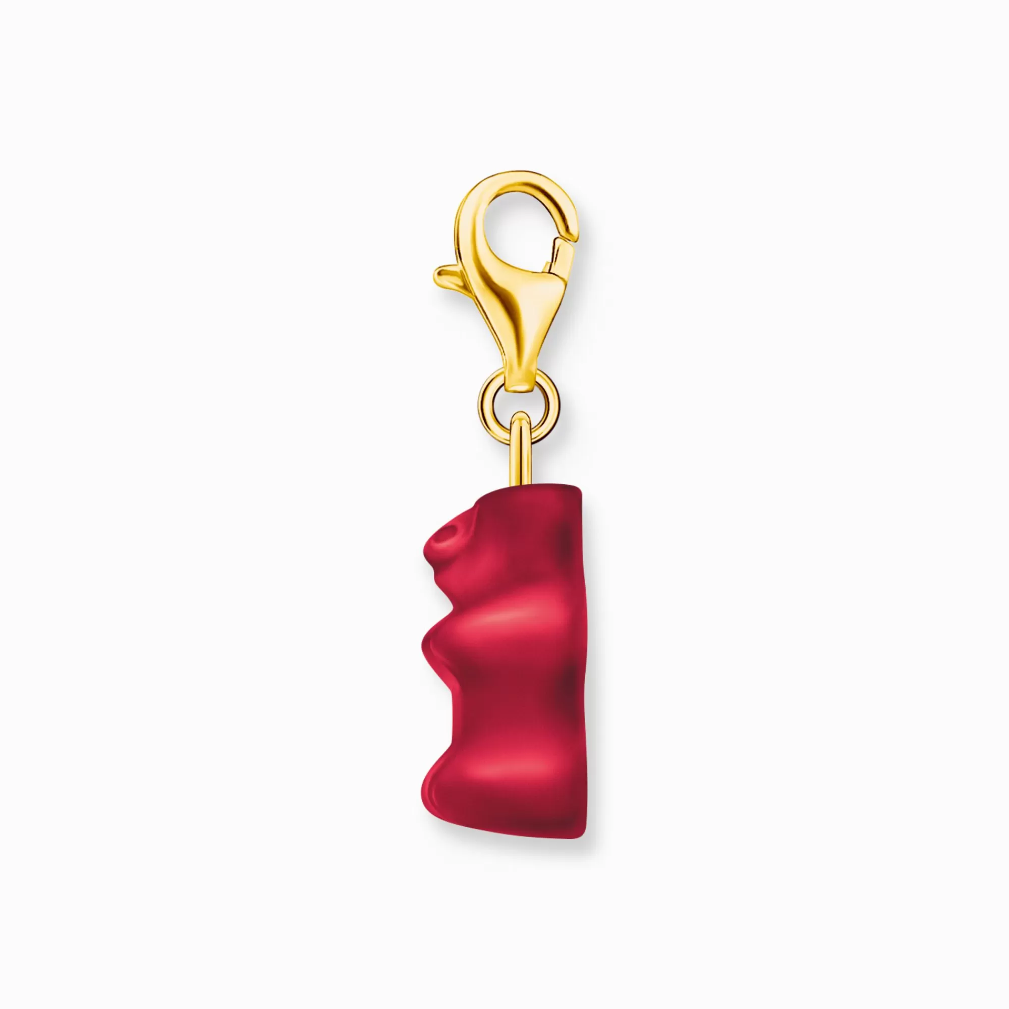 THOMAS SABO Gold-plated charm pendant goldbears in red-Women Charms | Charms