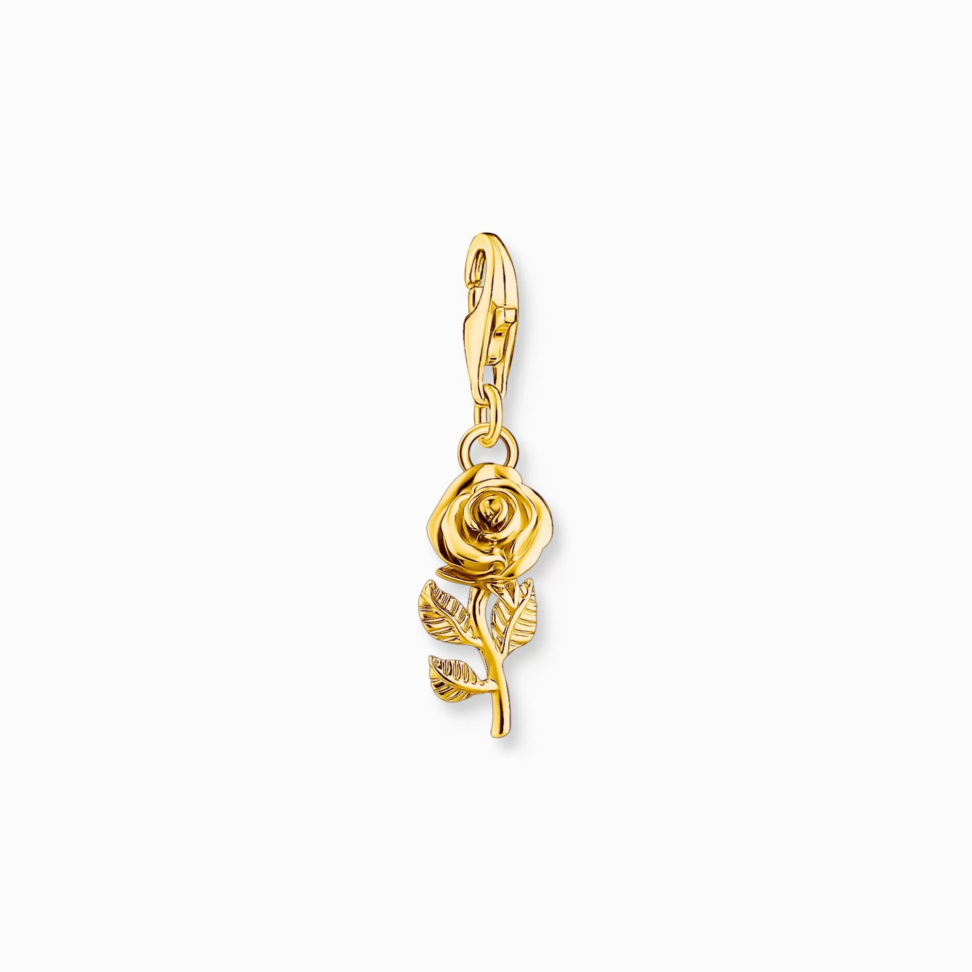 THOMAS SABO Gold-plated charm pendant in rose design-Women Charms | Charms