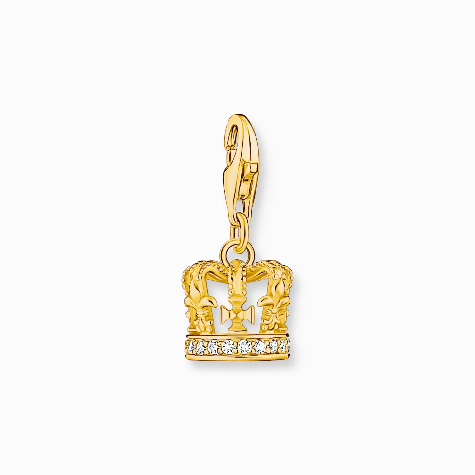 THOMAS SABO Gold-plated charm pendant LONDON crown with zirconia-Women Charms | Charms