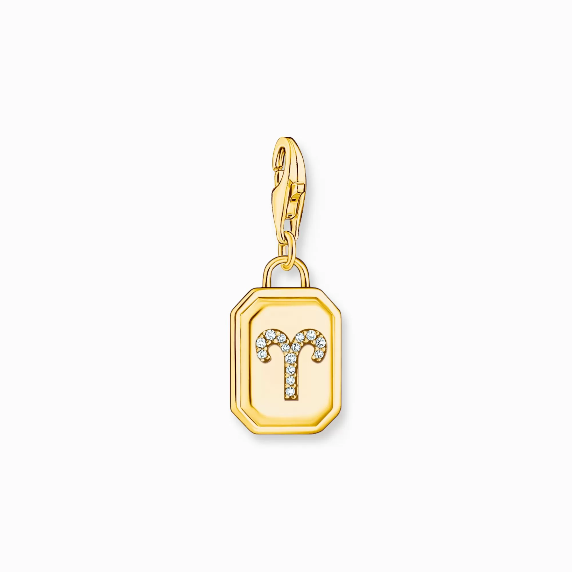 THOMAS SABO Gold-plated charm pendant zodiac sign Aries with zirconia-Women Charms | Charms