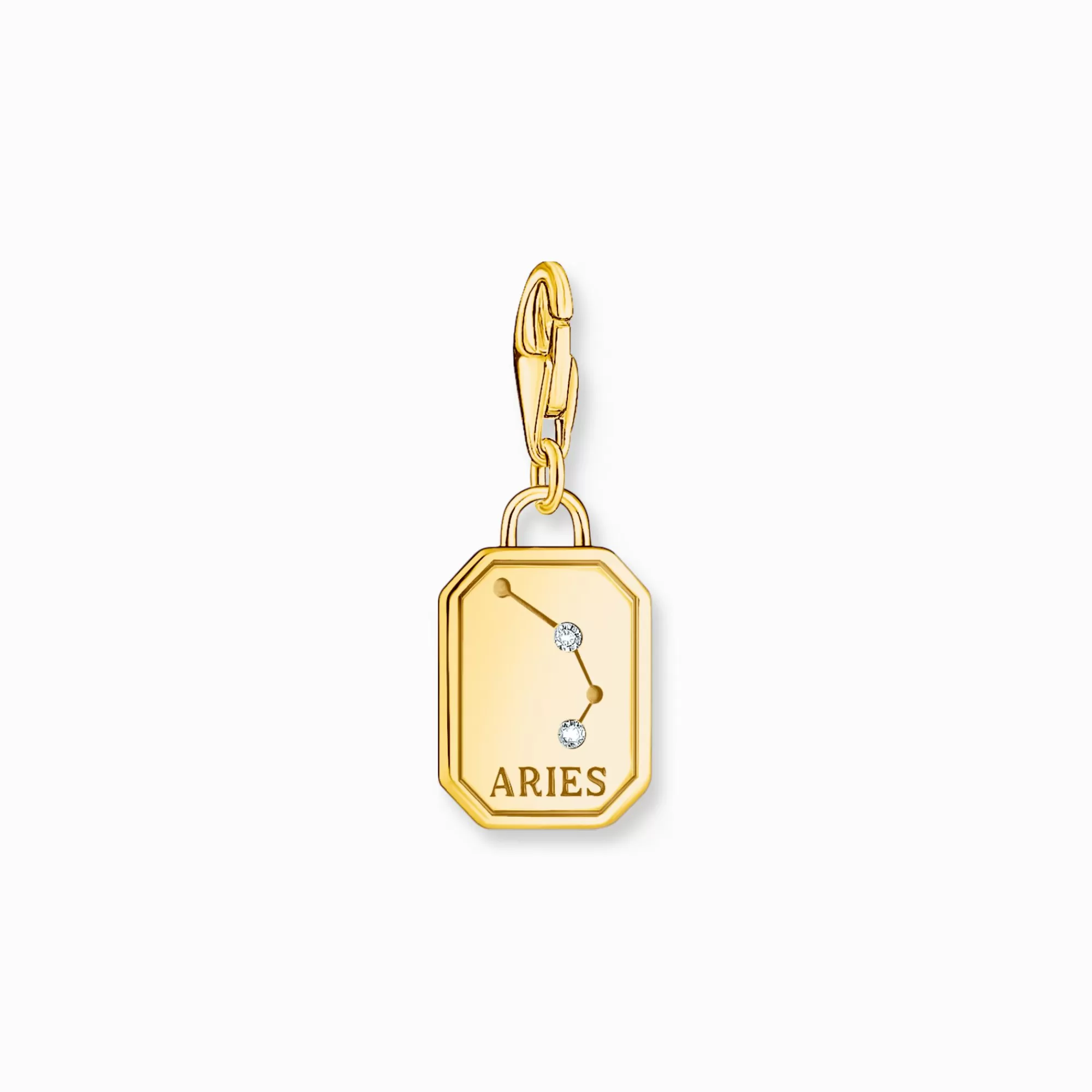 THOMAS SABO Gold-plated charm pendant zodiac sign Aries with zirconia-Women Charms | Charms